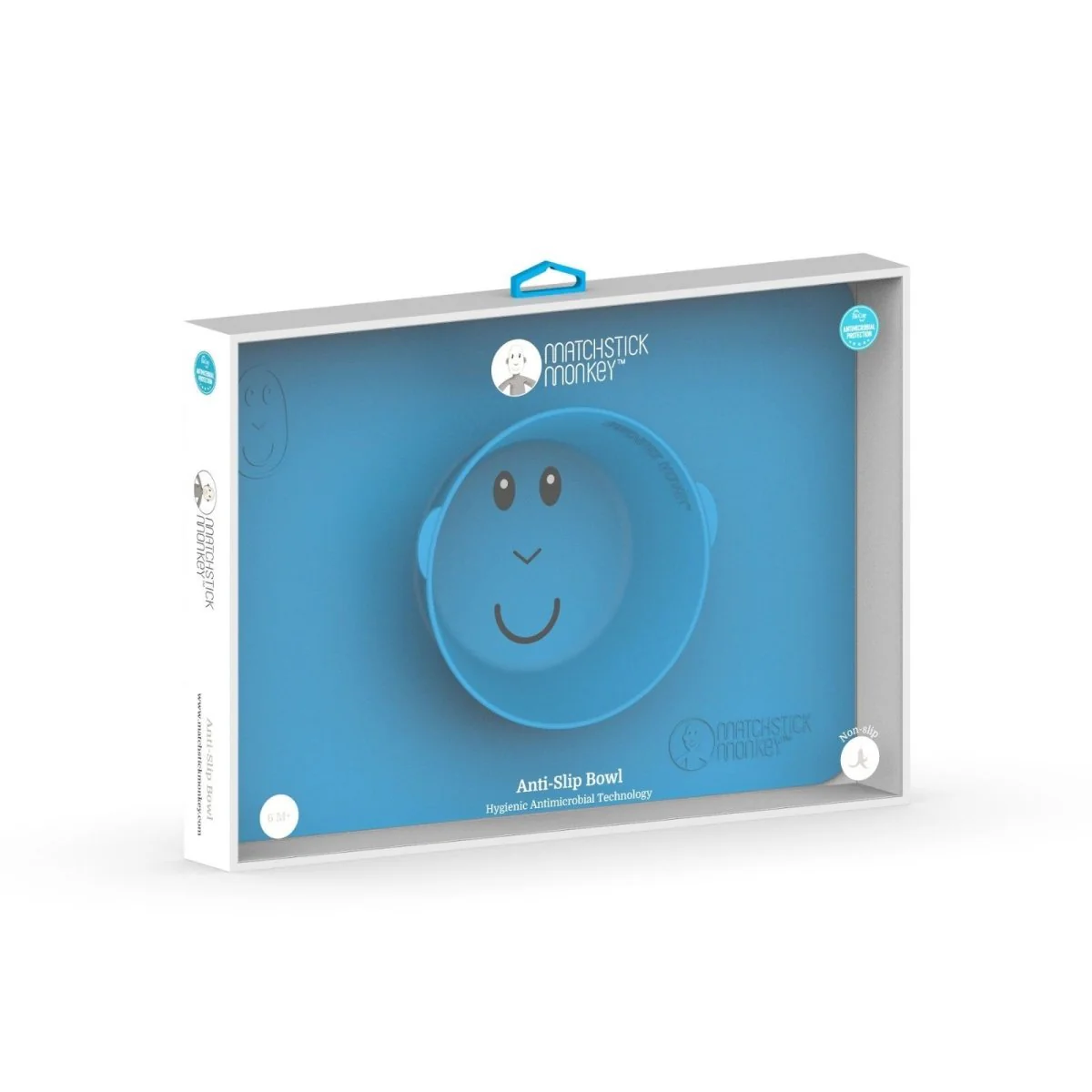Matchstick Monkey Anti-Slip Bowl - Blue - Image 4