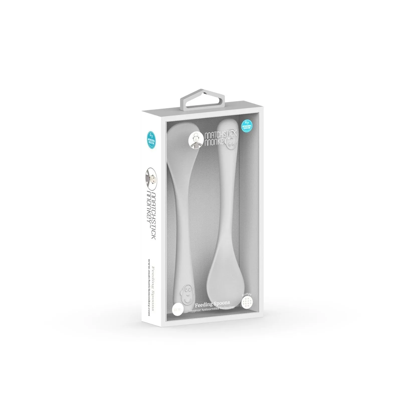 Matchstick Monkey Feeding Spoons - Cool Grey - Image 3