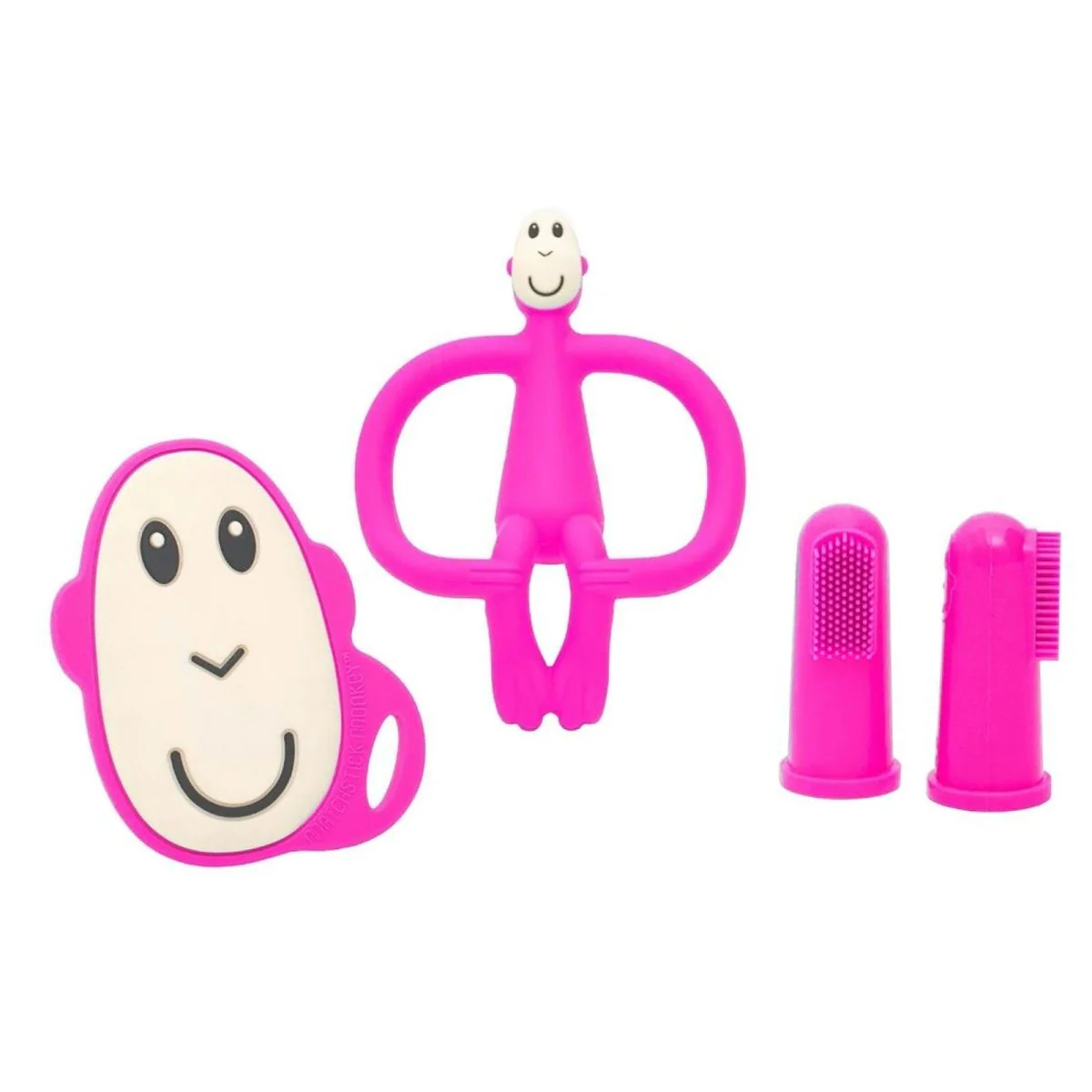 Matchstick Monkey Monkey Teething Starter Set - Pink - Image 3