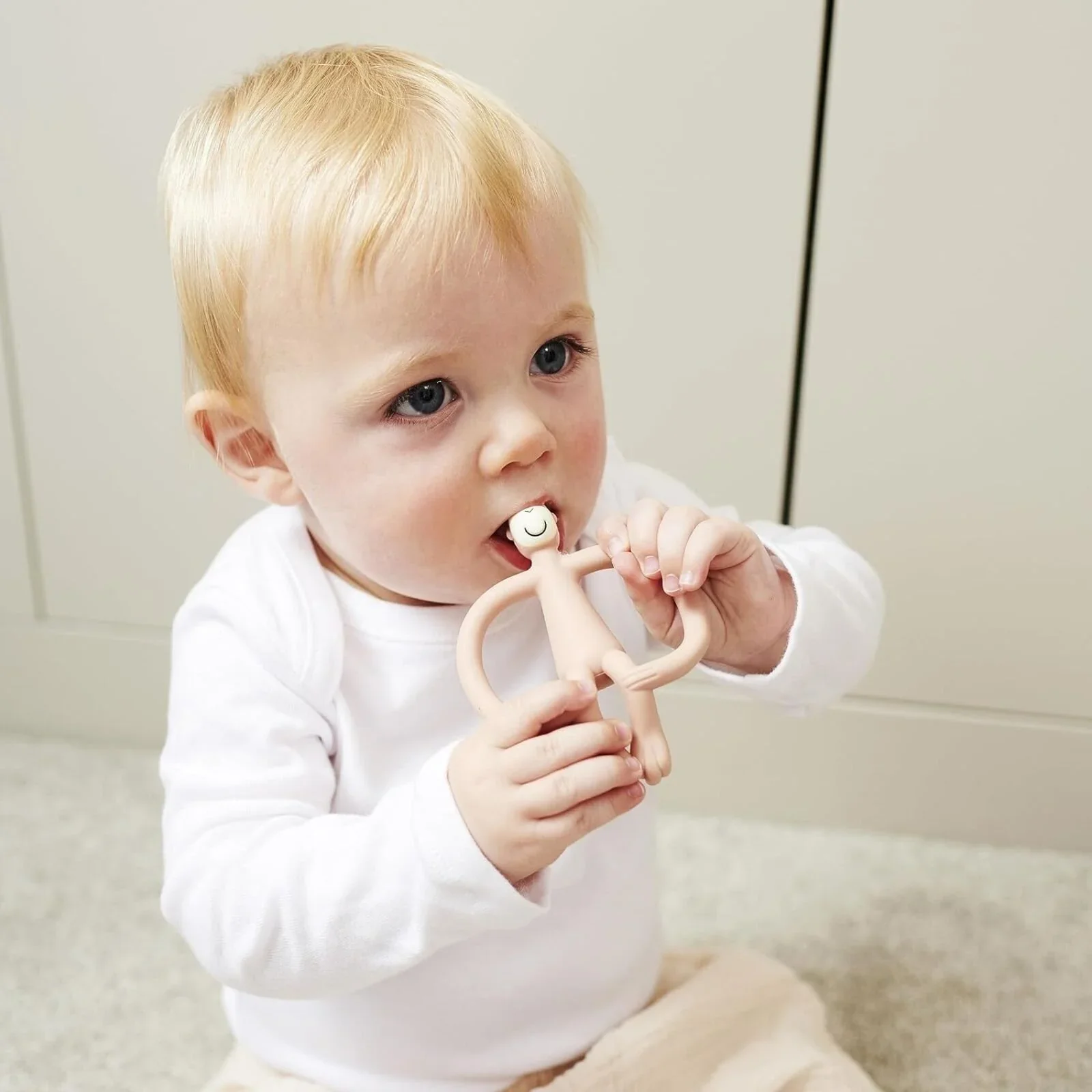 Matchstick Monkey Original Teething Toy - Dusty Pink - Image 5