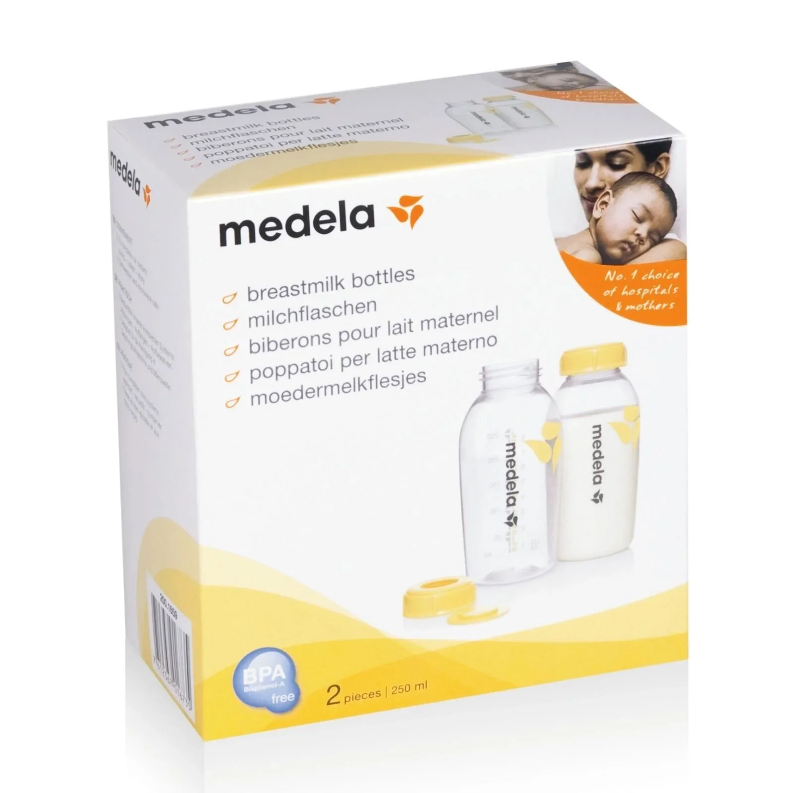 Medela Breastmilk Storage Bottles 250ml 2 pcs - Image 4