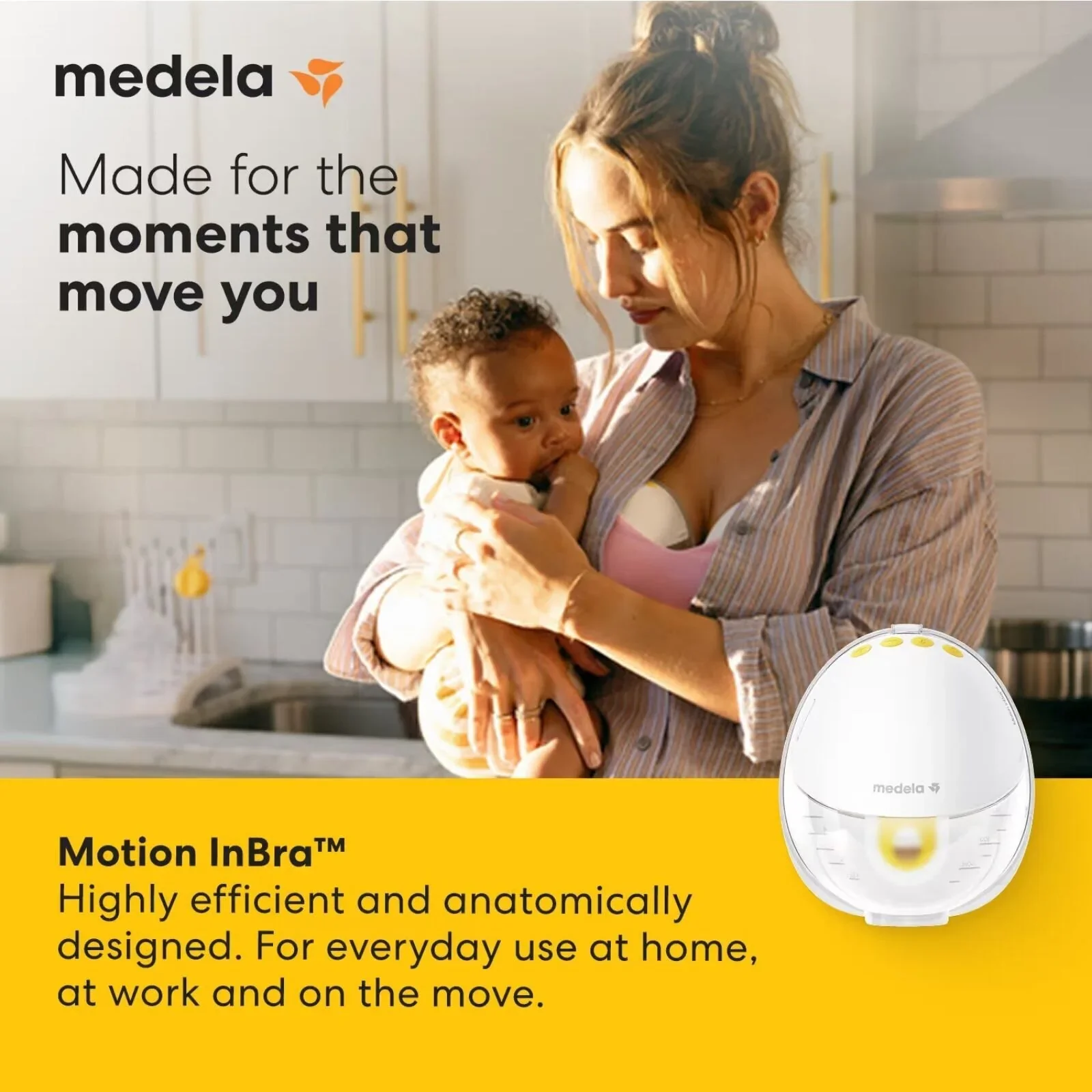 Medela Motion InBra Double Electric Wearable Breast Pump - Image 3