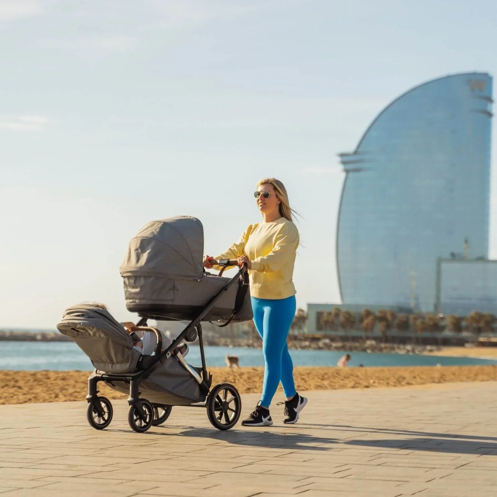 Mee-Go Uno Plus 2-in-1 Pushchair & Pram - Grey/Chrome - Image 10
