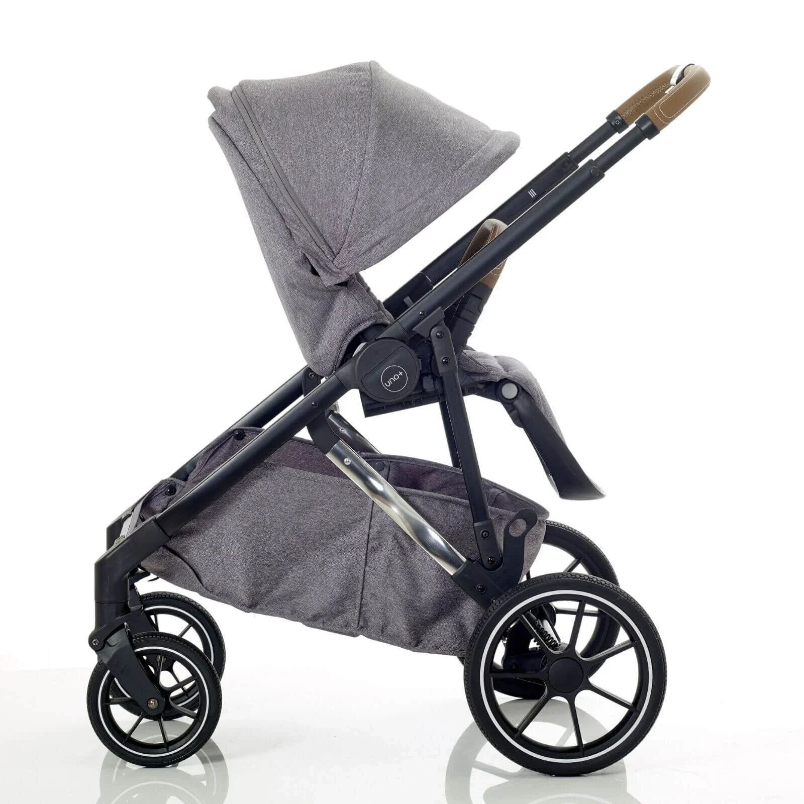 Mee-Go UNO Plus 3-in-1 Travel System - Grey/Chrome - Image 5
