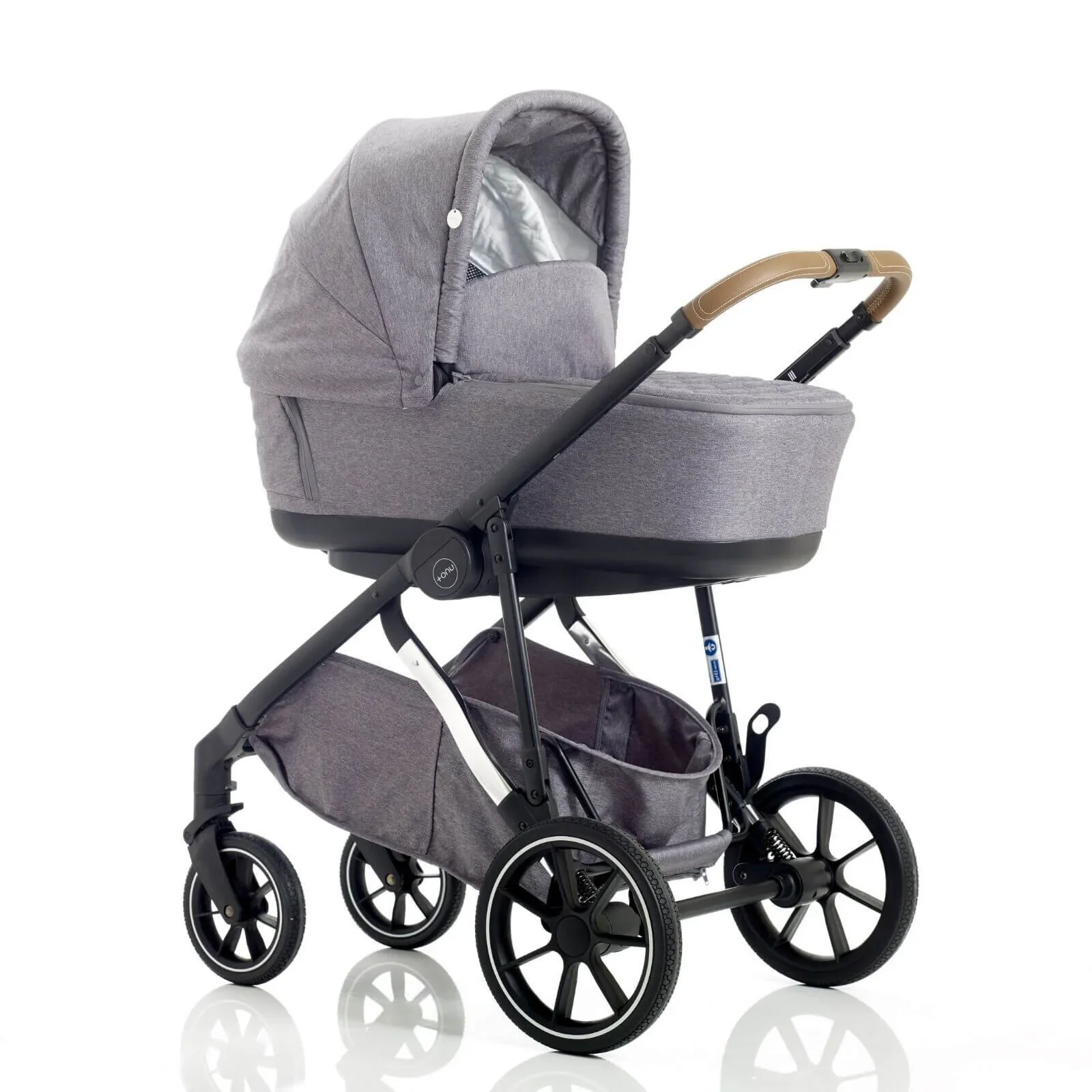 Mee-Go UNO Plus 3-in-1 with ISOFIX Base Travel System - Grey/Chrome - Image 4