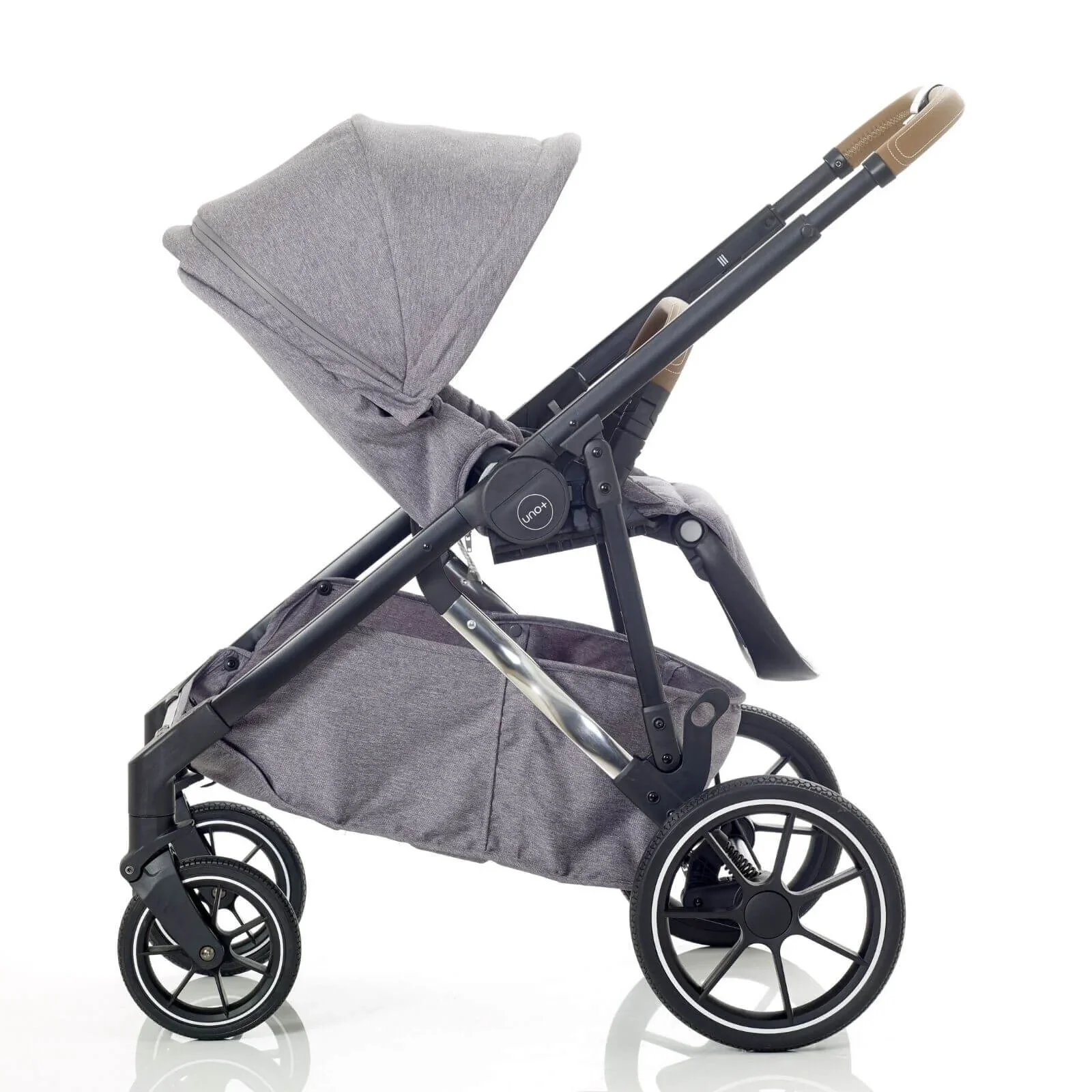 Mee-Go UNO Plus 3-in-1 with ISOFIX Base Travel System - Grey/Chrome - Image 6