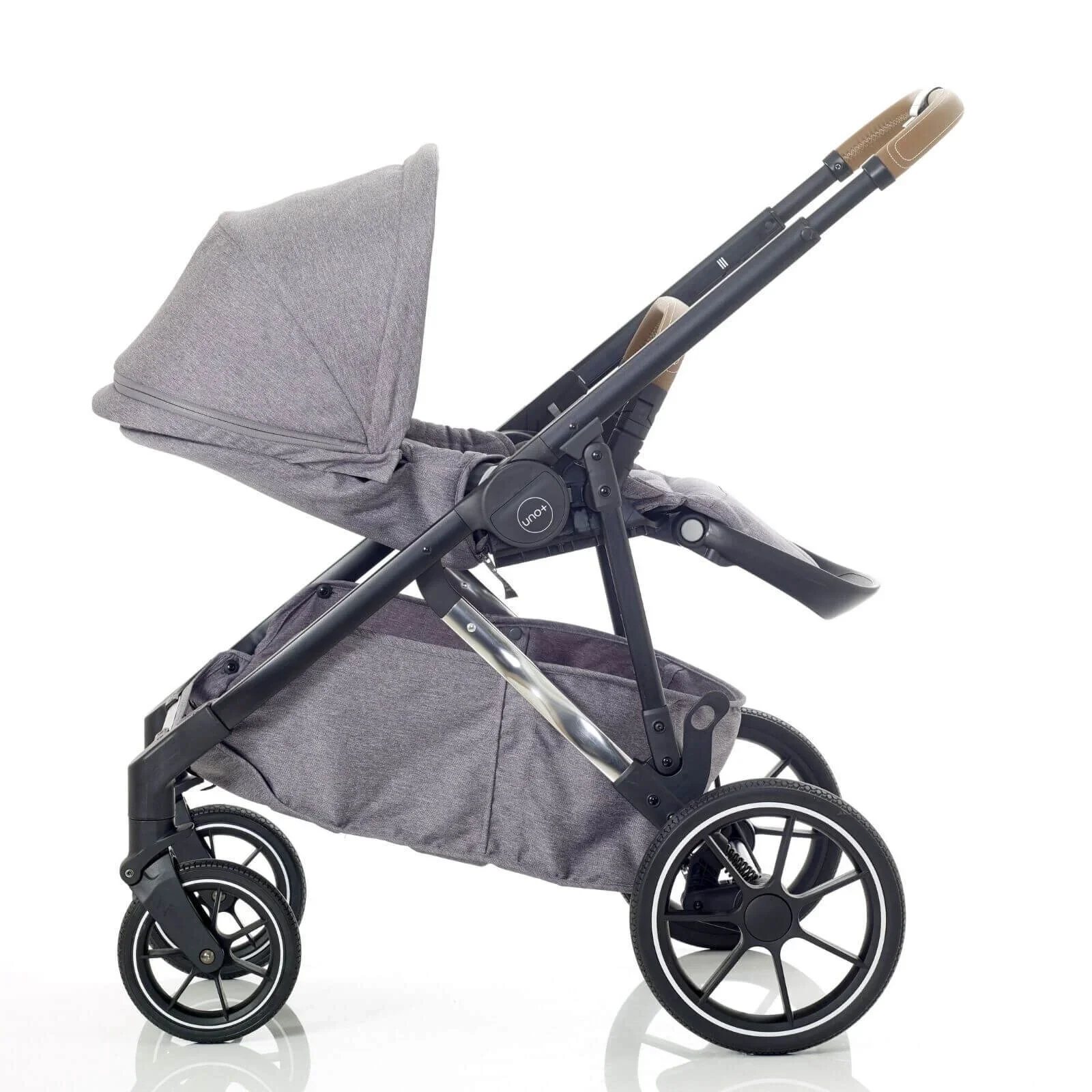 Mee-Go UNO Plus 3-in-1 with ISOFIX Base Travel System - Grey/Chrome - Image 8