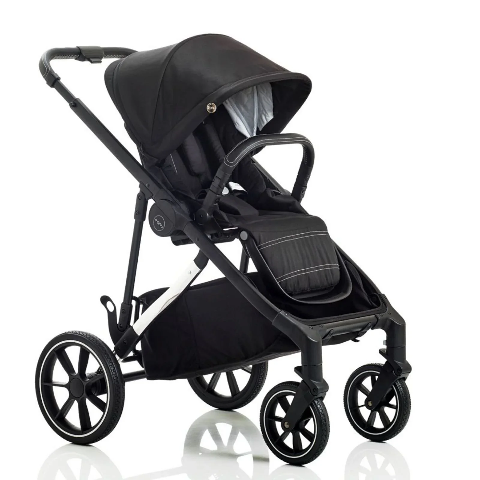 Mee-Go UNO Plus 3-in-1 with ISOFIX Base Travel System - Black/Chrome - Image 2