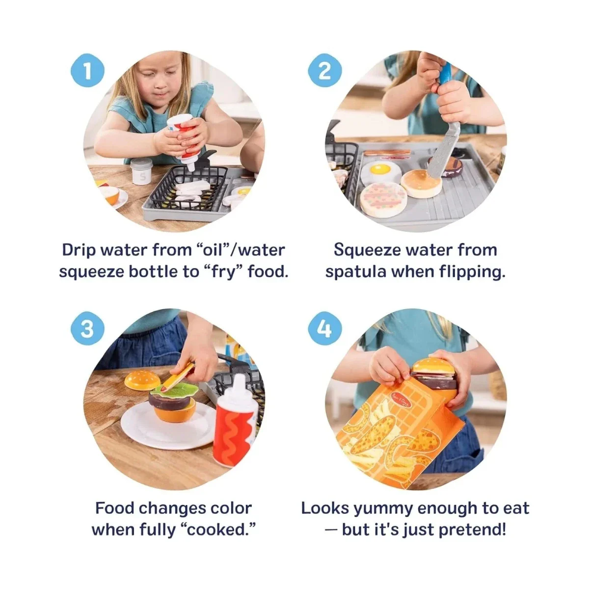 Melissa & Doug Flip & Fry Grill Play Set - Image 2