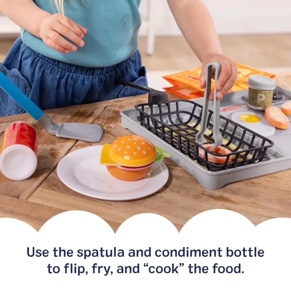 Melissa & Doug Flip & Fry Grill Play Set - Image 3