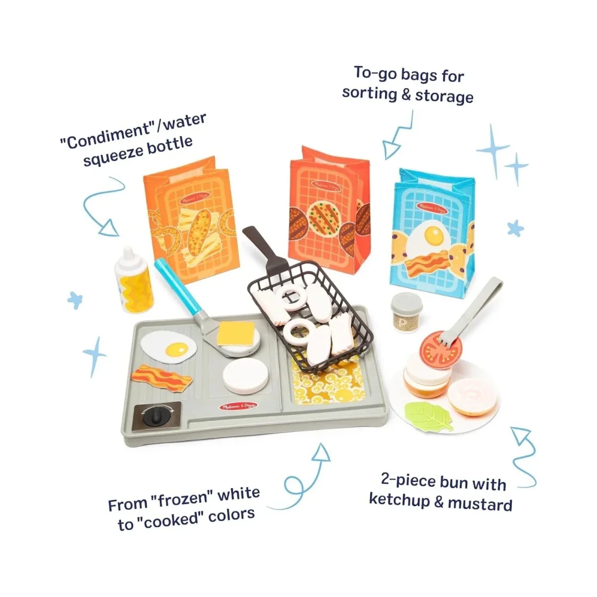 Melissa & Doug Flip & Fry Grill Play Set - Image 5