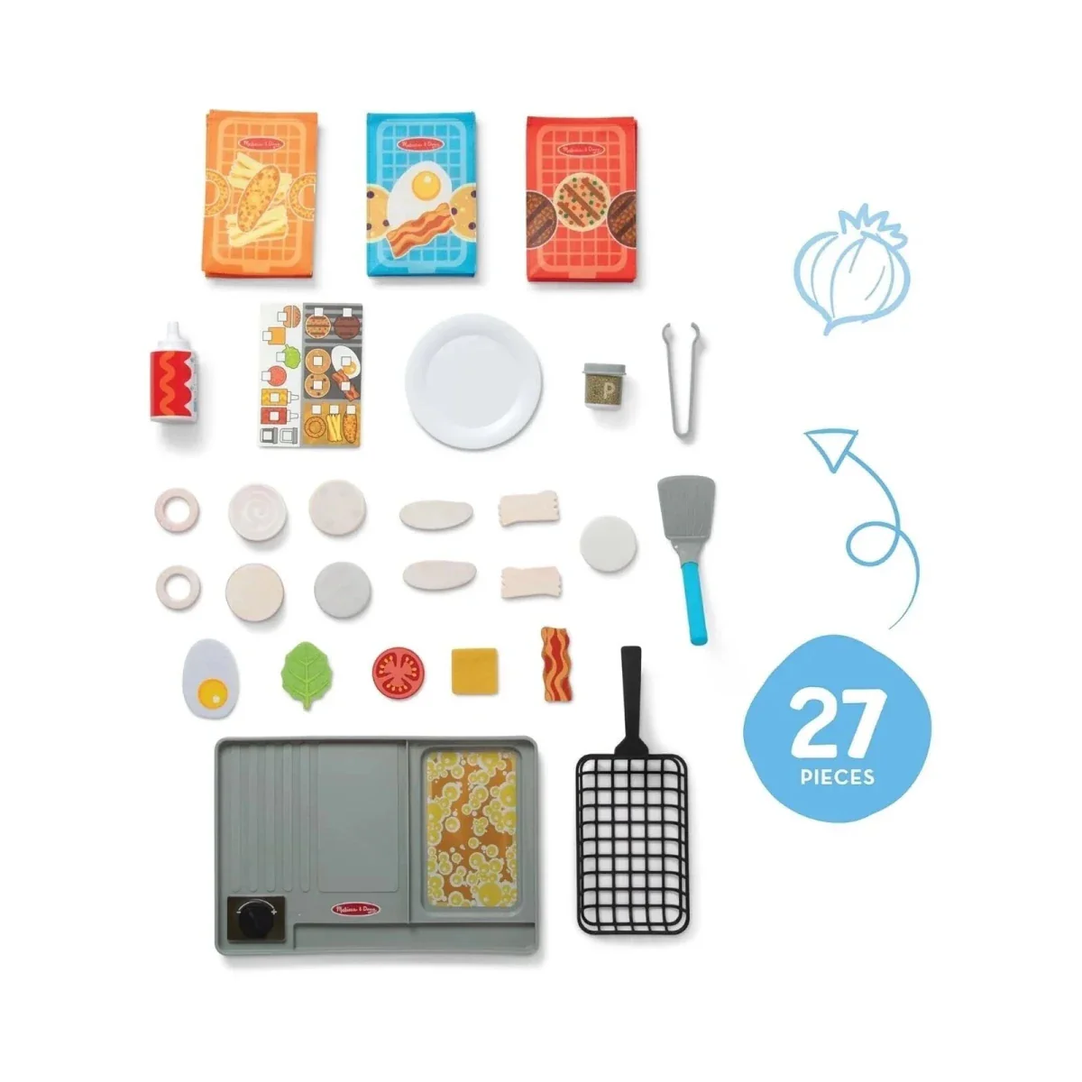 Melissa & Doug Flip & Fry Grill Play Set - Image 6