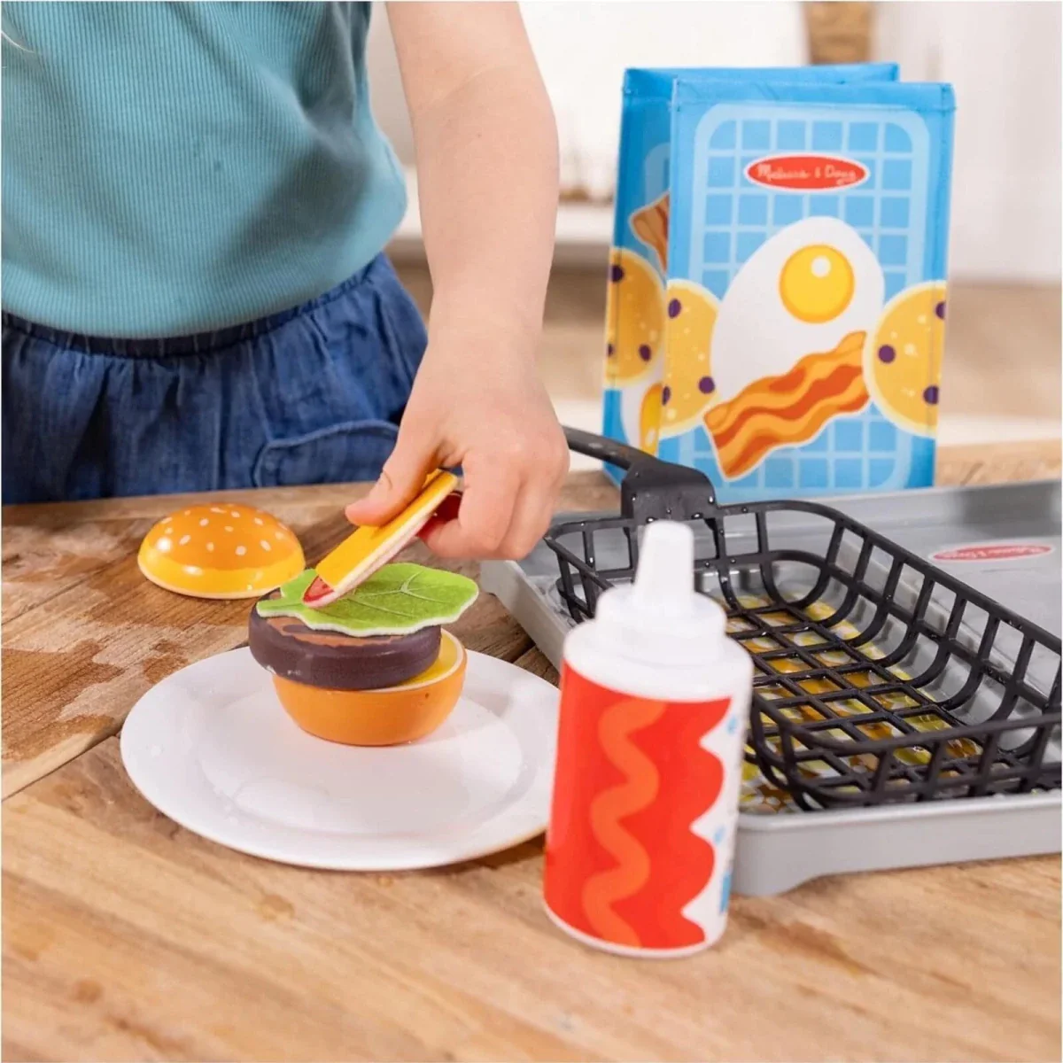 Melissa & Doug Flip & Fry Grill Play Set - Image 9