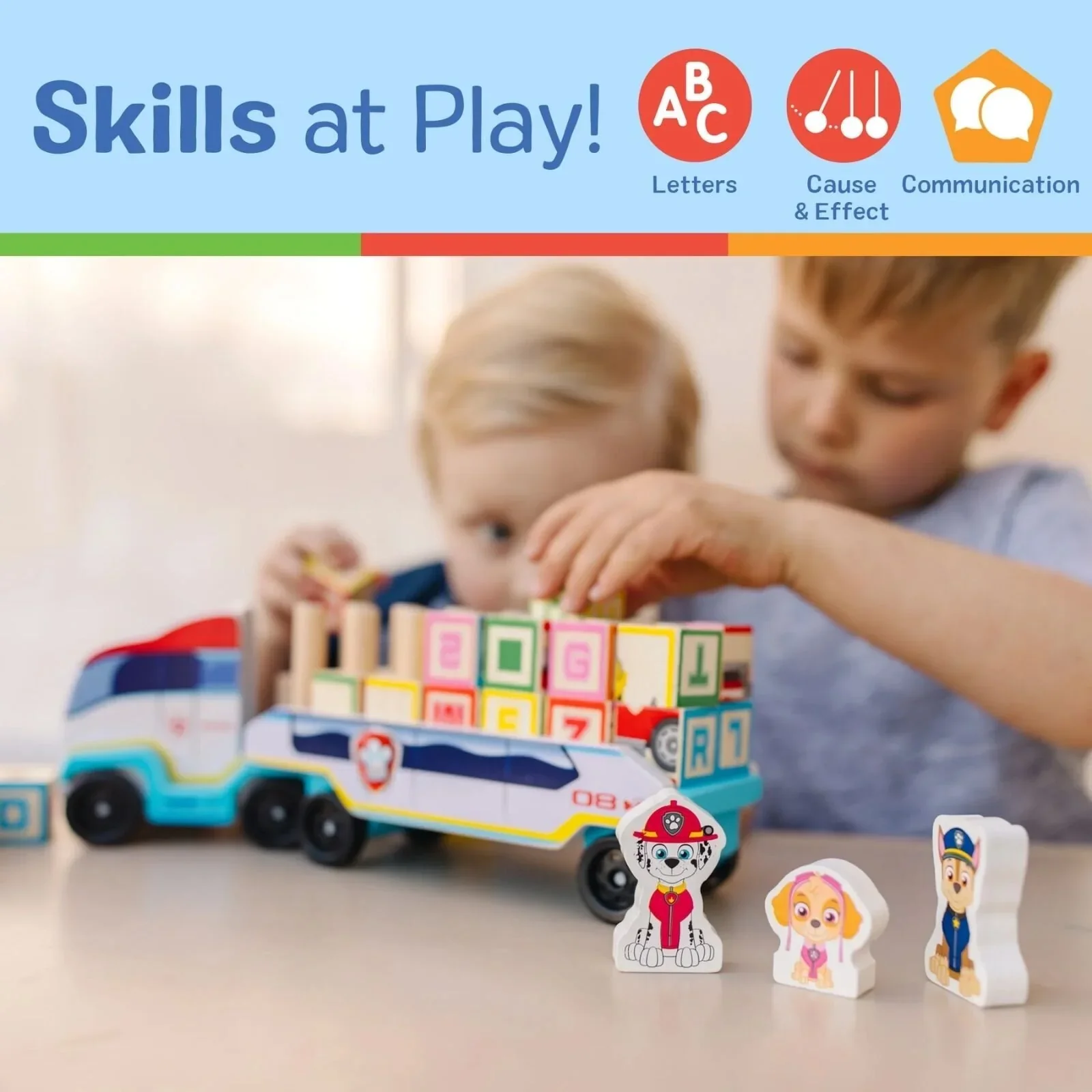 Melissa & Doug Paw Patrol ABC Block Truck - Image 6