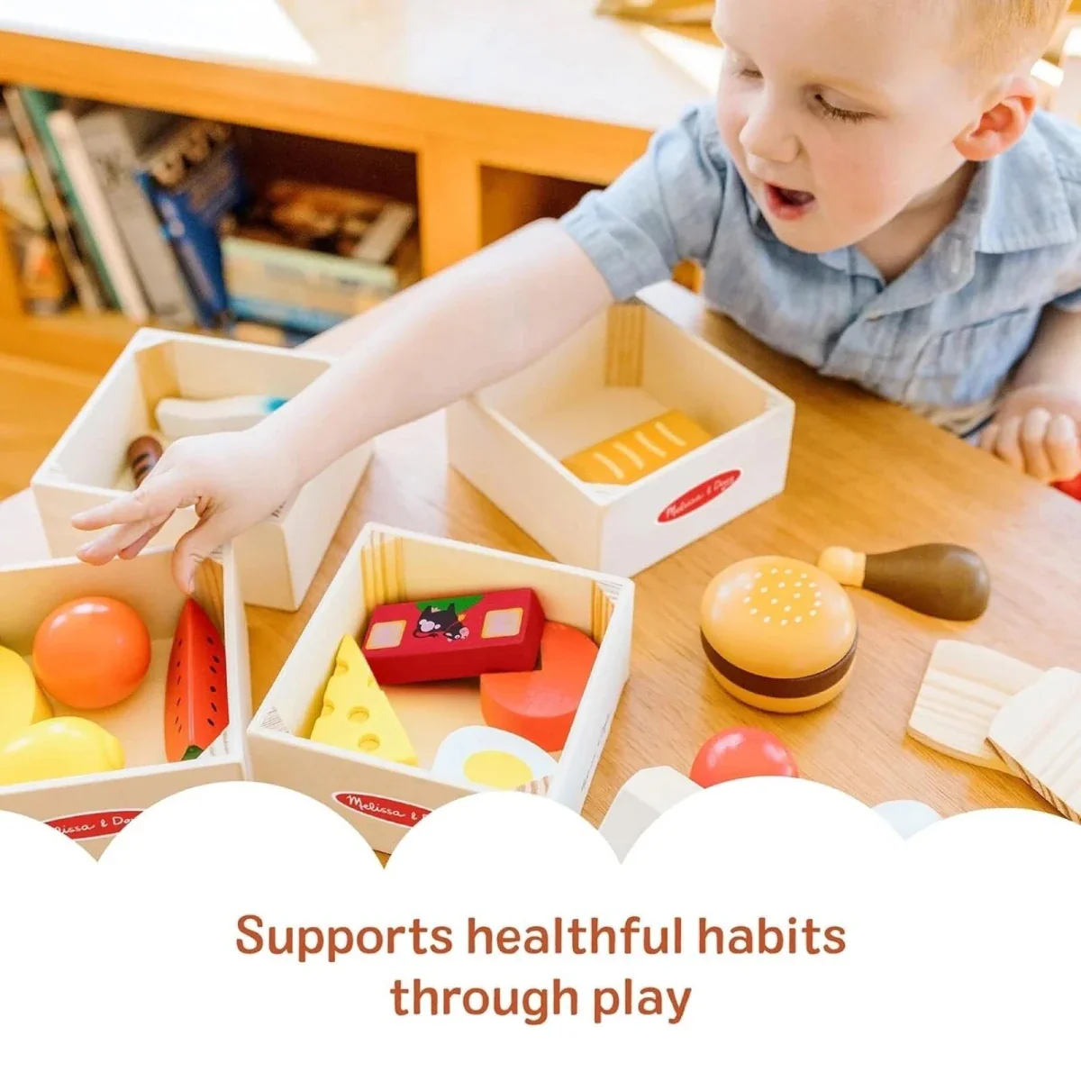 Melissa & Doug Wooden Food Set 21 pcs - Image 2