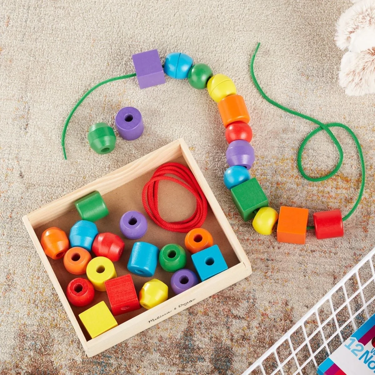 Melissa & Doug Wooden Jumbo Lacing Beads - Image 4