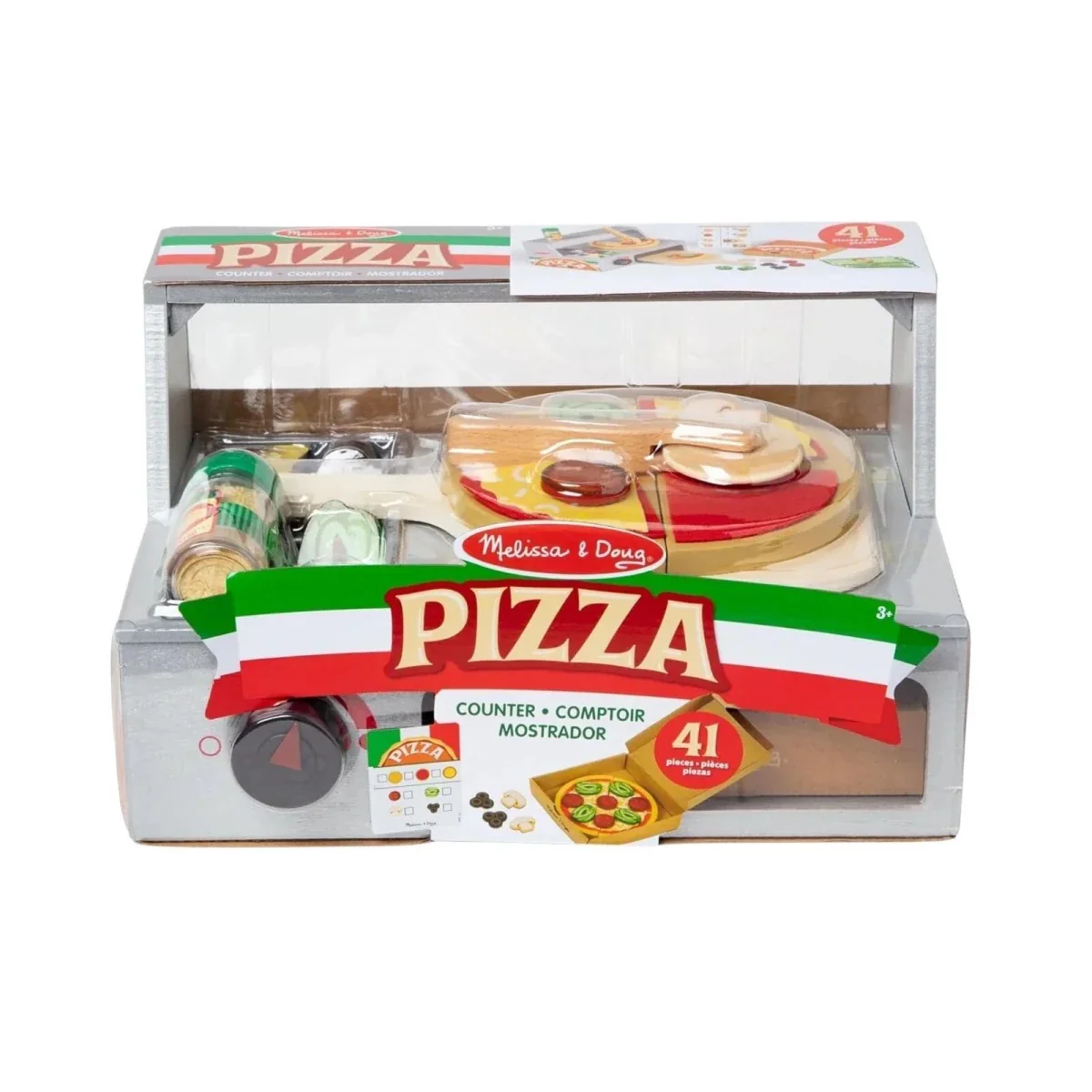Melissa & Doug Wooden Pizza Counter Play Set - Image 12