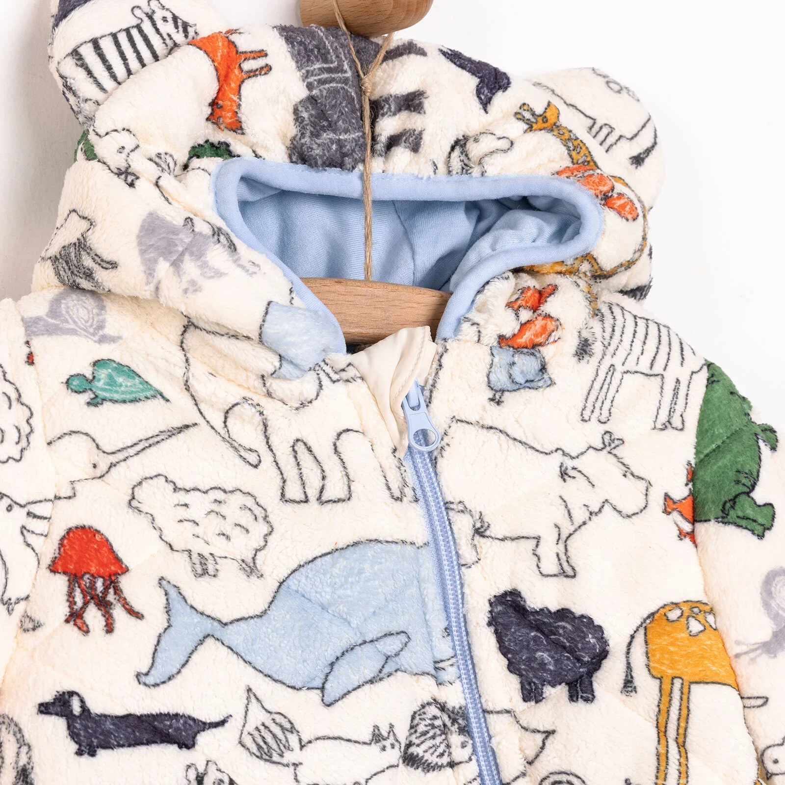 MidiMod Newborn Baby Boy Hooded-Footed Jumpsuit - Image 4