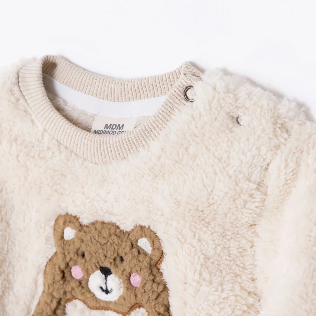Midimod Newborn Sweatshirt-Footless Bottom - Ecru - Image 3