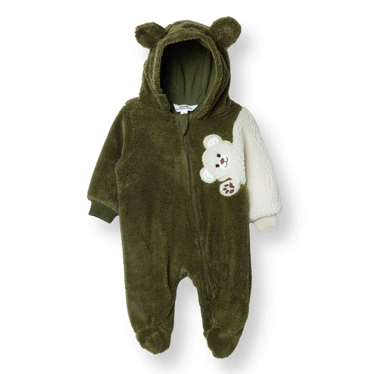 Midimod Newborn Welsoft Footed Jumpsuit - Dark Green