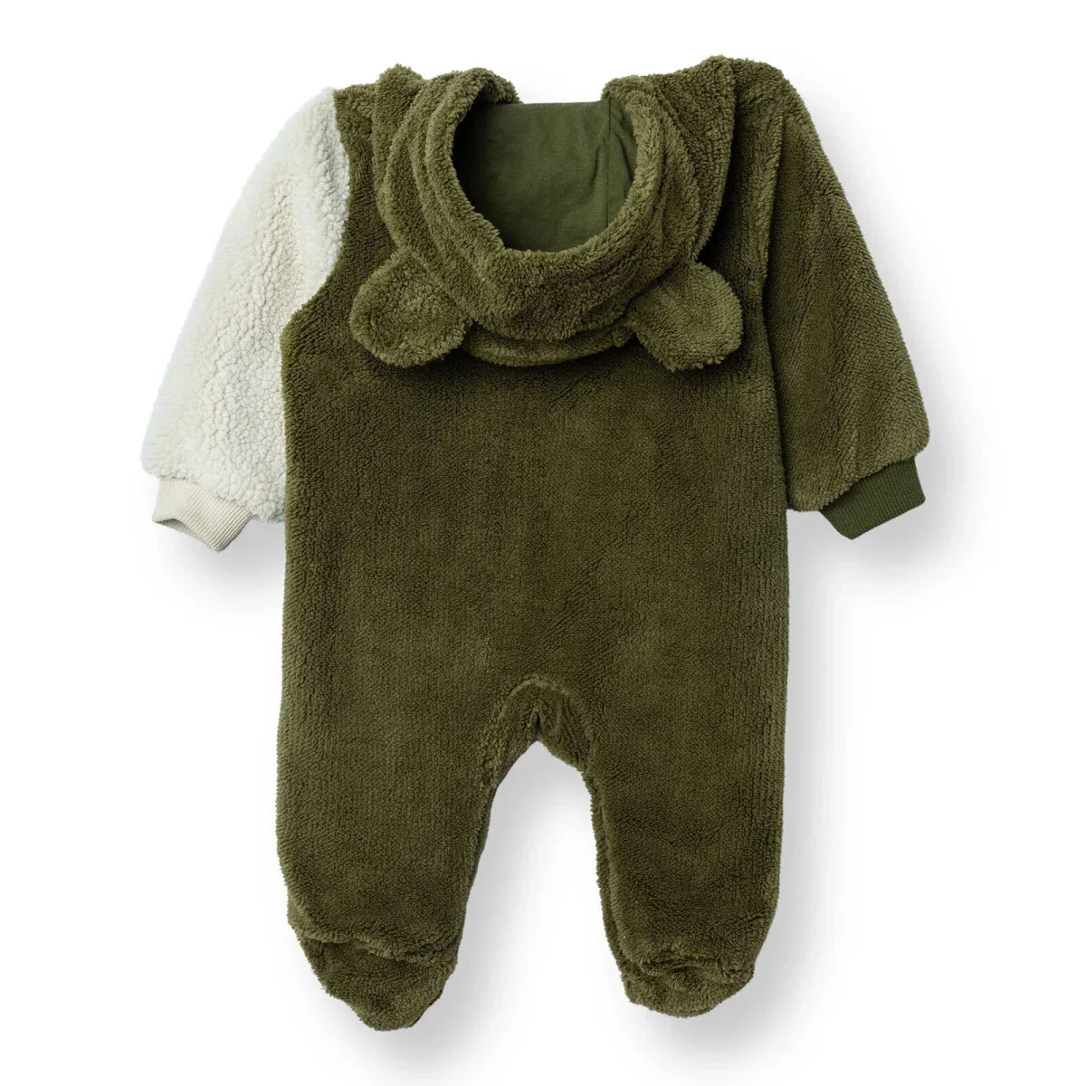 Midimod Newborn Welsoft Footed Jumpsuit - Dark Green - Image 2