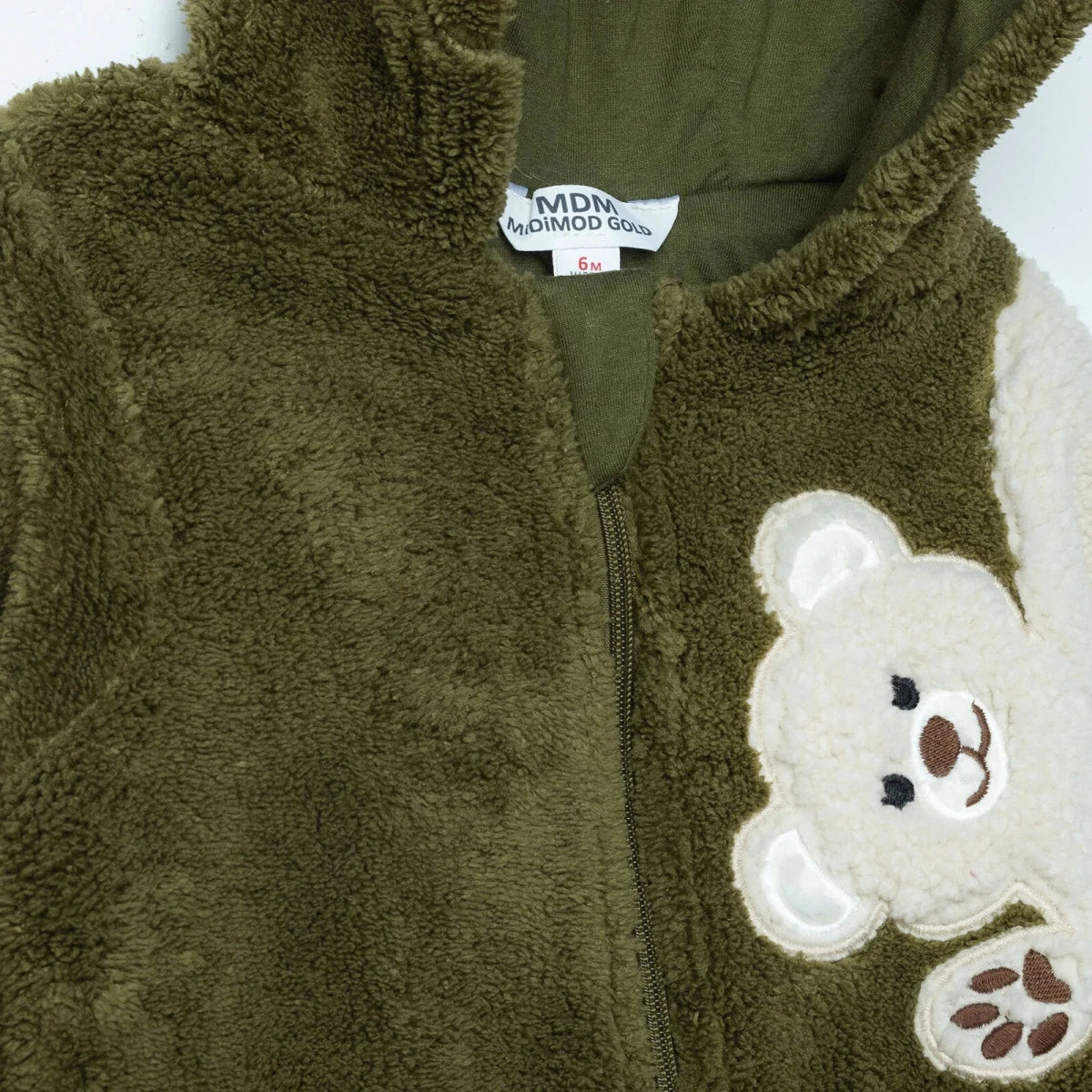 Midimod Newborn Welsoft Footed Jumpsuit - Dark Green - Image 4