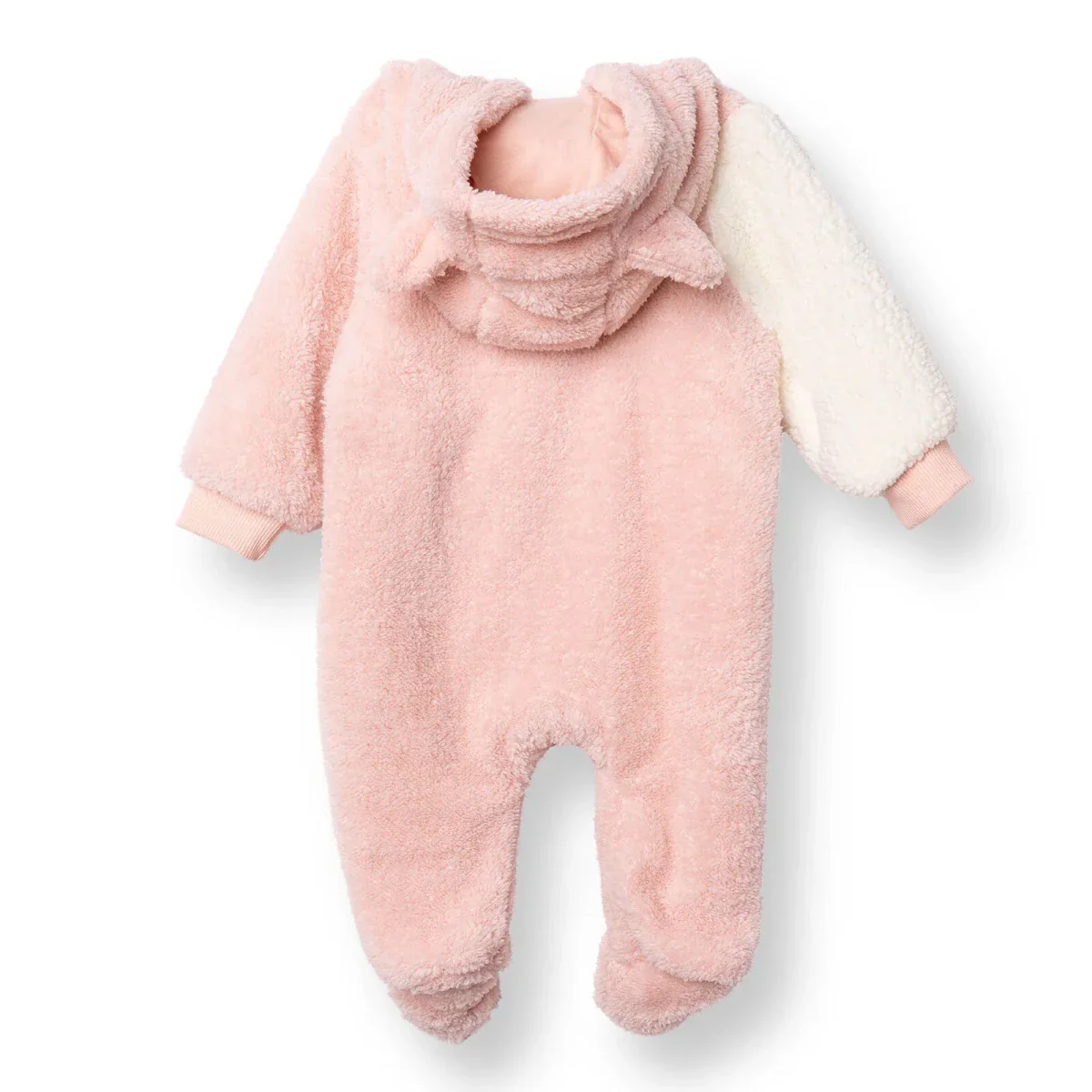 Midimod Newborn Welsoft Footed Jumpsuit - Light Pink - Image 2