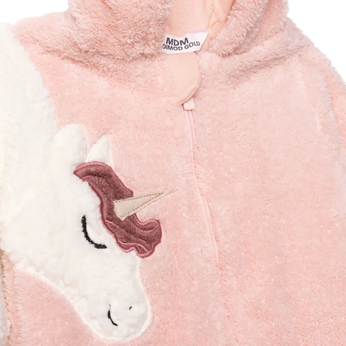 Midimod Newborn Welsoft Footed Jumpsuit - Light Pink - Image 4