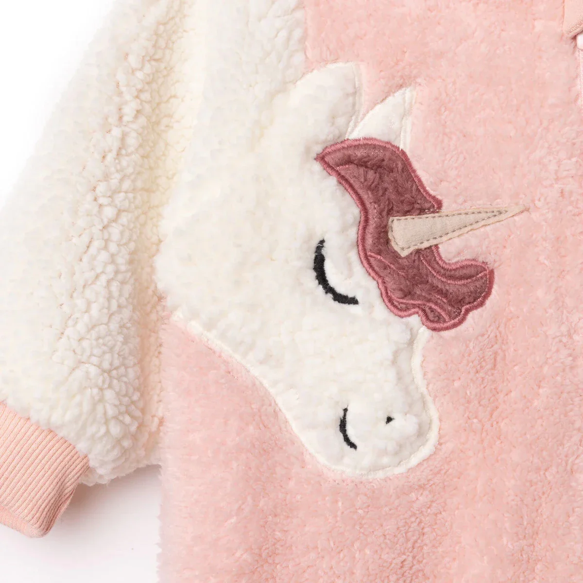 Midimod Newborn Welsoft Footed Jumpsuit - Light Pink - Image 5