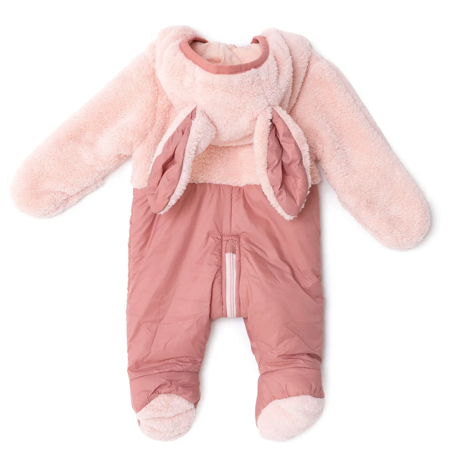 Midimod Newborn Welsoft Footed Jumpsuit - Pink - Image 2