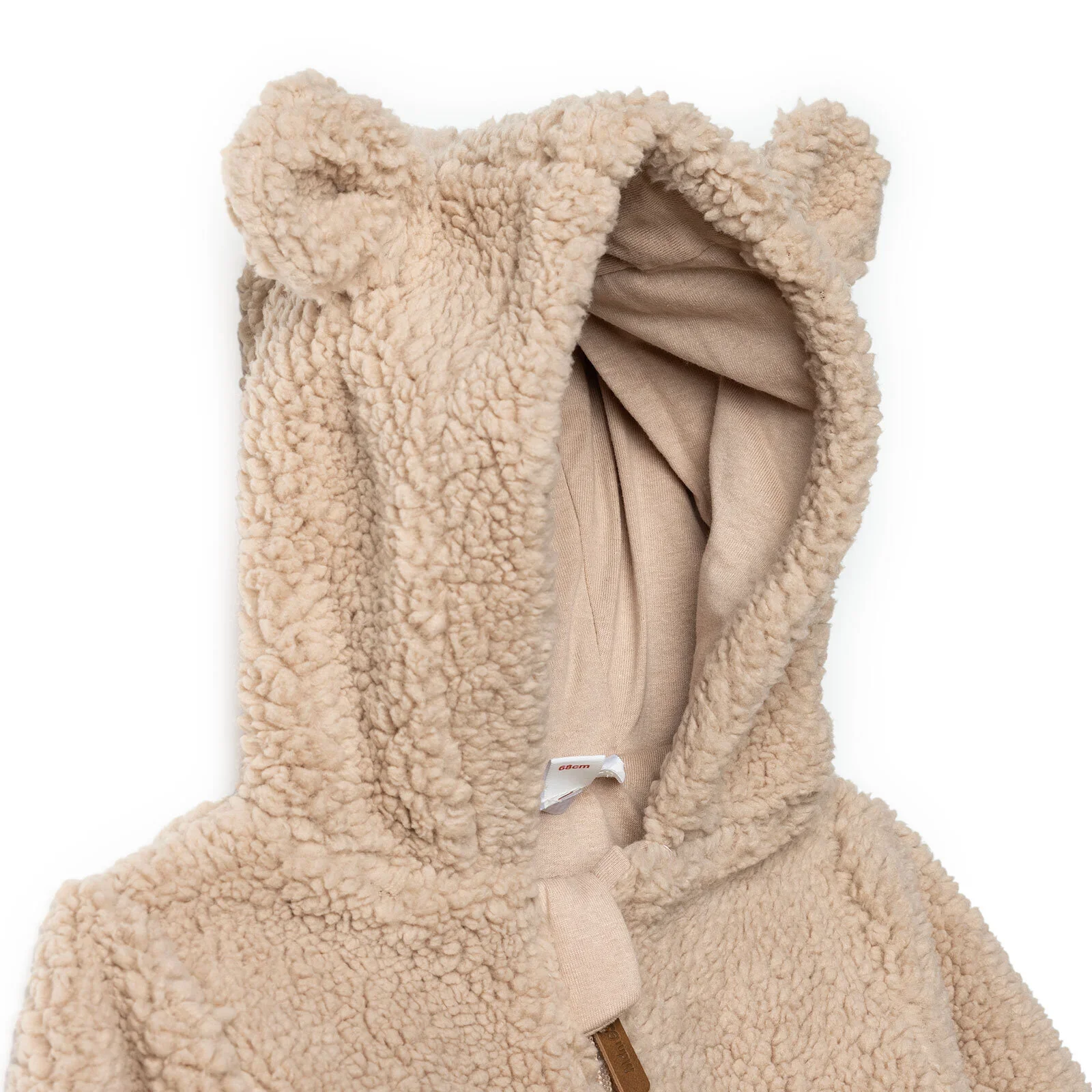 Midimod Newborn Welsoft Footed Jumpsuit - Light Brown - Image 3