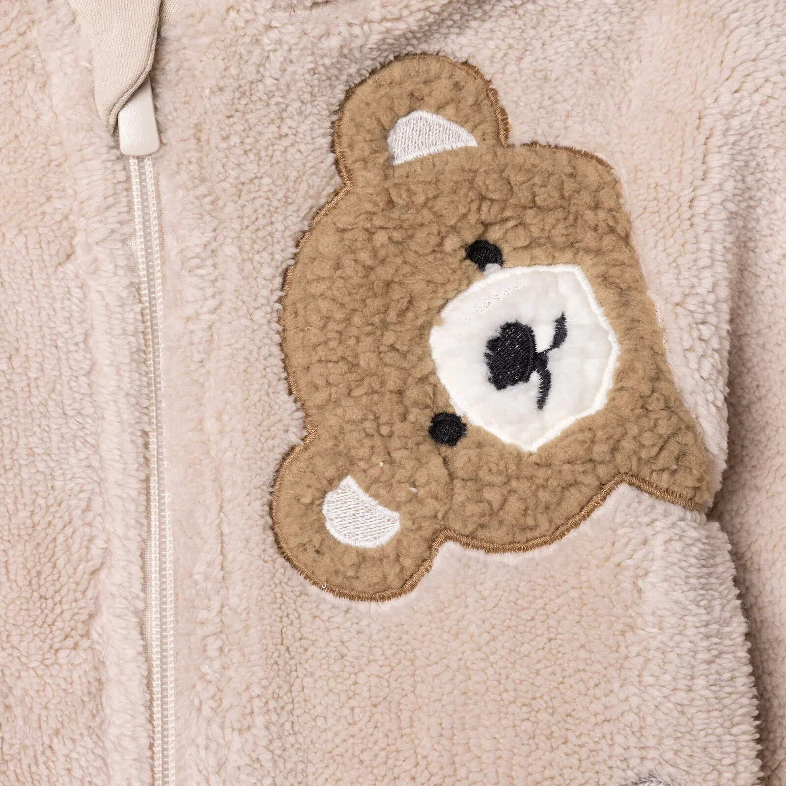 Midimod Newborn Welsoft Footed Jumpsuit - Ecru - Image 5