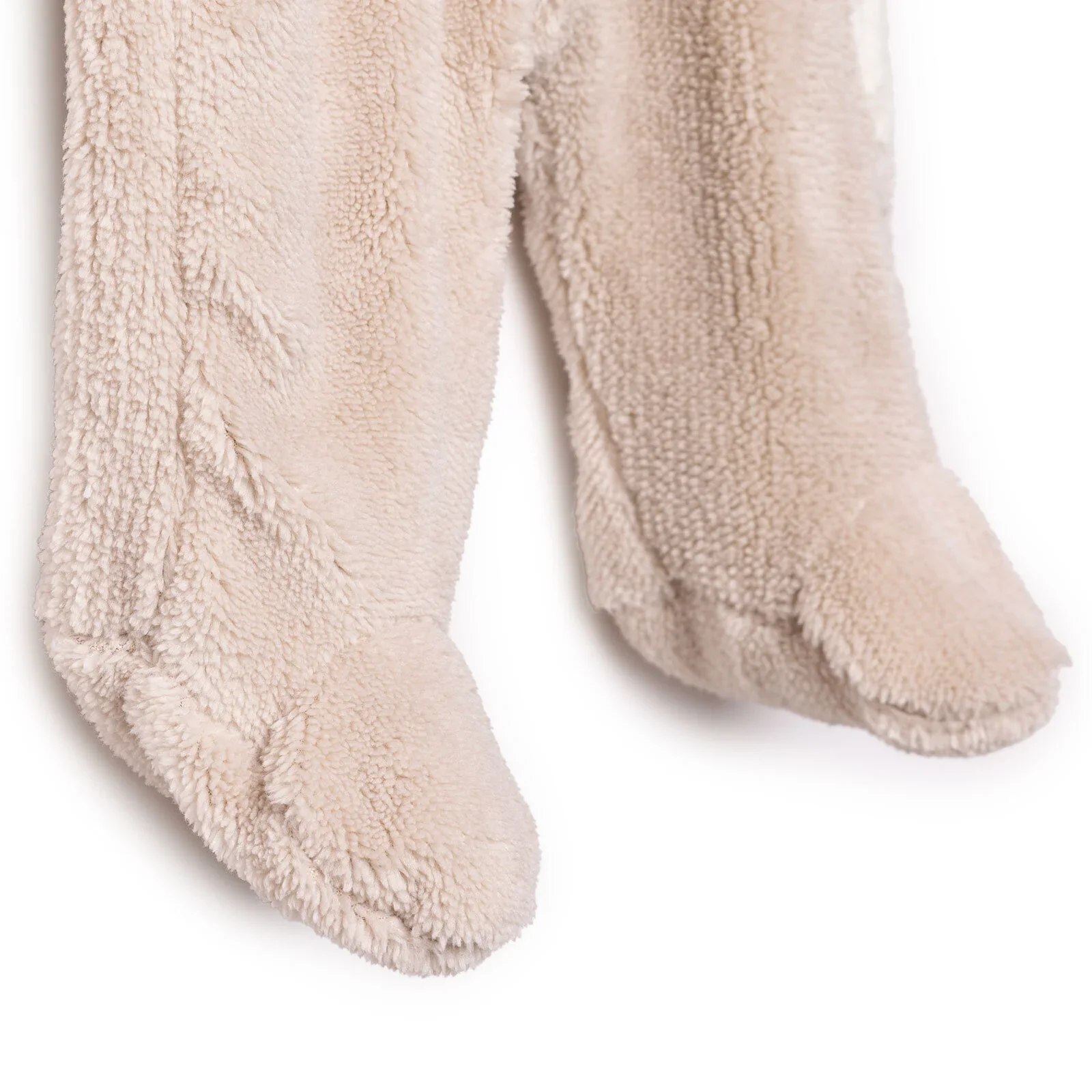 Midimod Newborn Welsoft Footed Jumpsuit - Ecru - Image 7