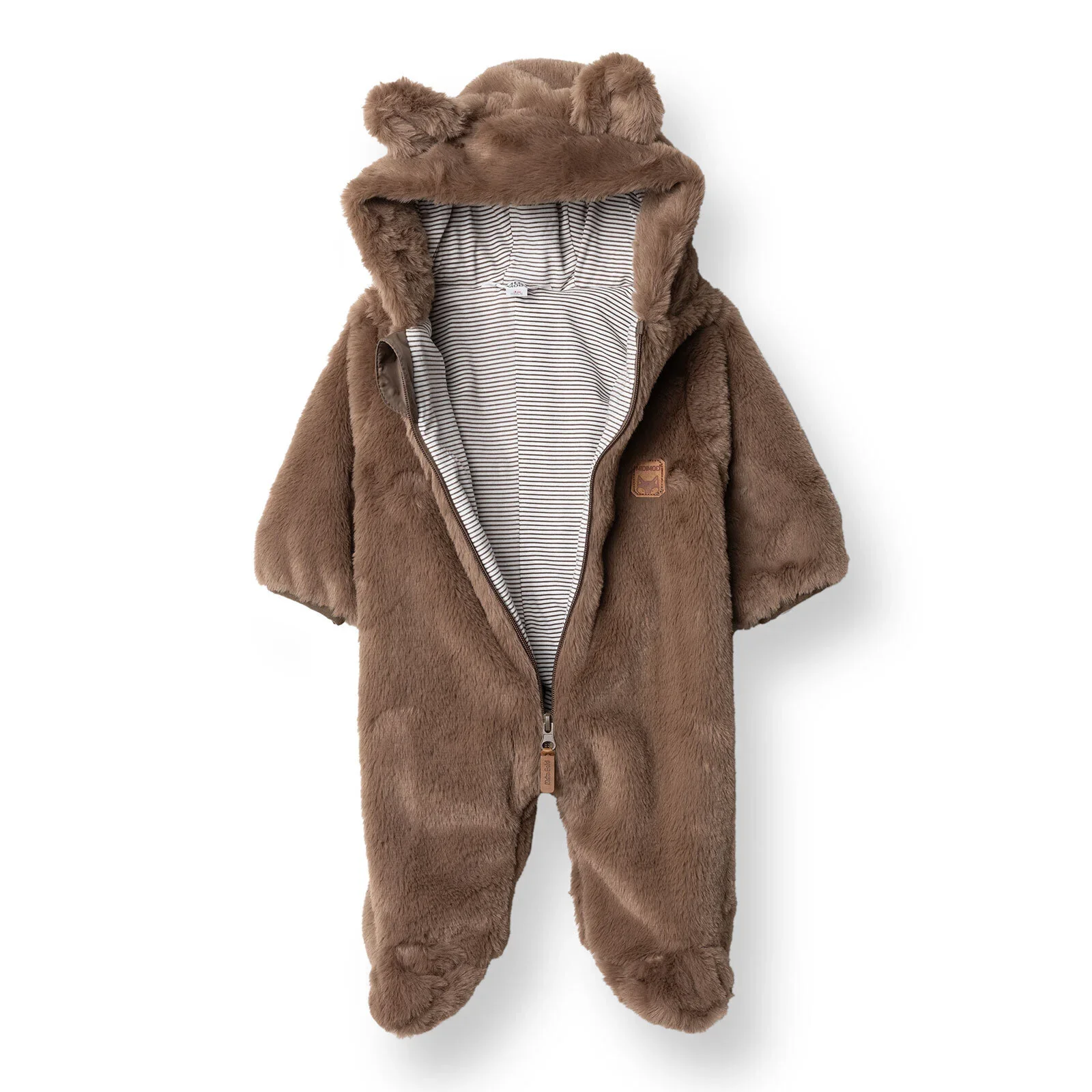 Midimod Newborn Welsoft Footed Jumpsuit - Brown - Image 7