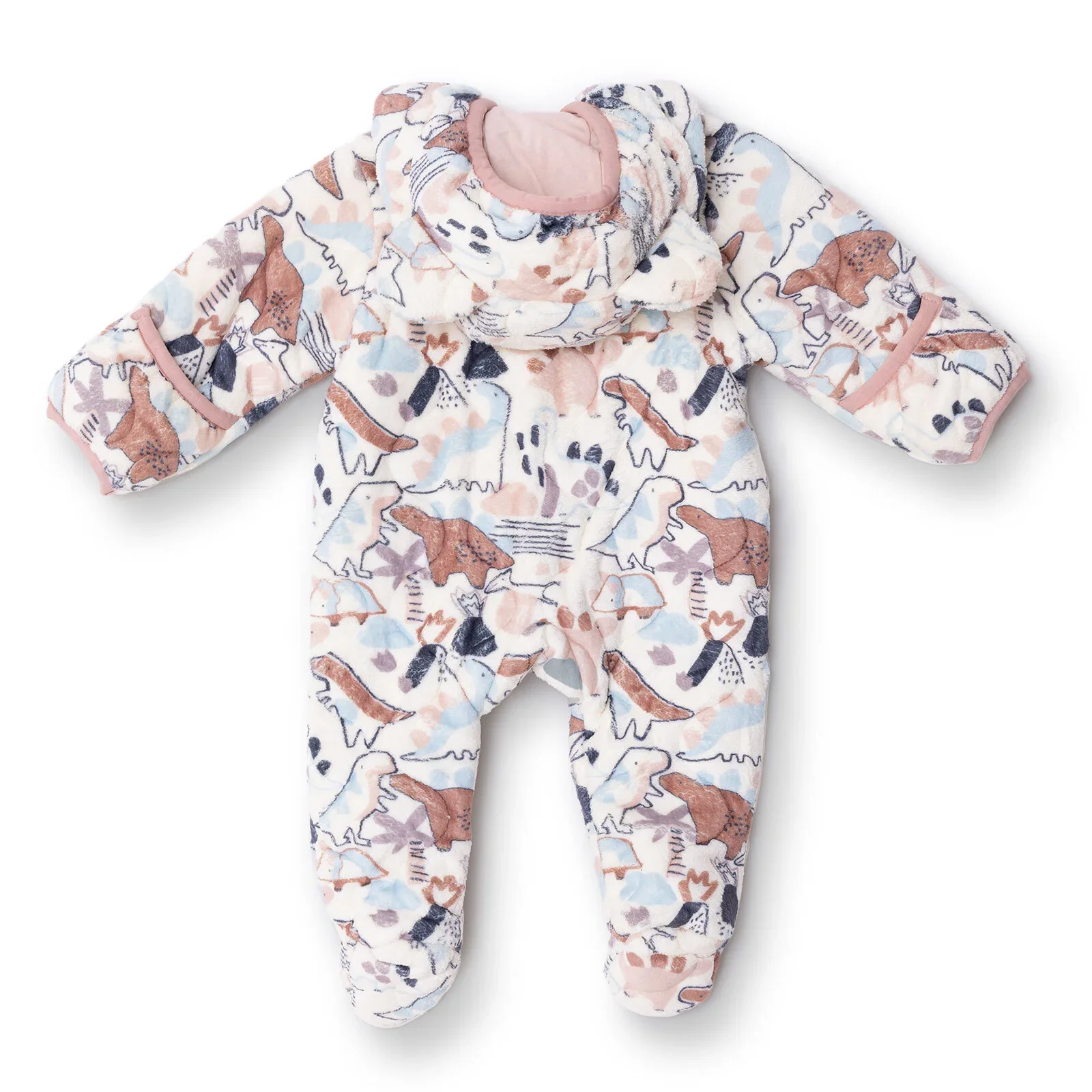 Midimod Newborn Welsoft Footed Jumpsuit - Ecru - Image 2