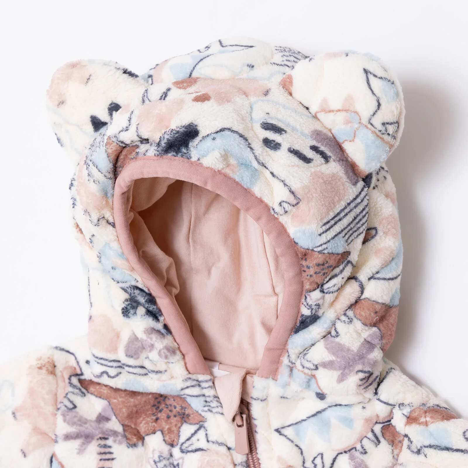 Midimod Newborn Welsoft Footed Jumpsuit - Ecru - Image 3