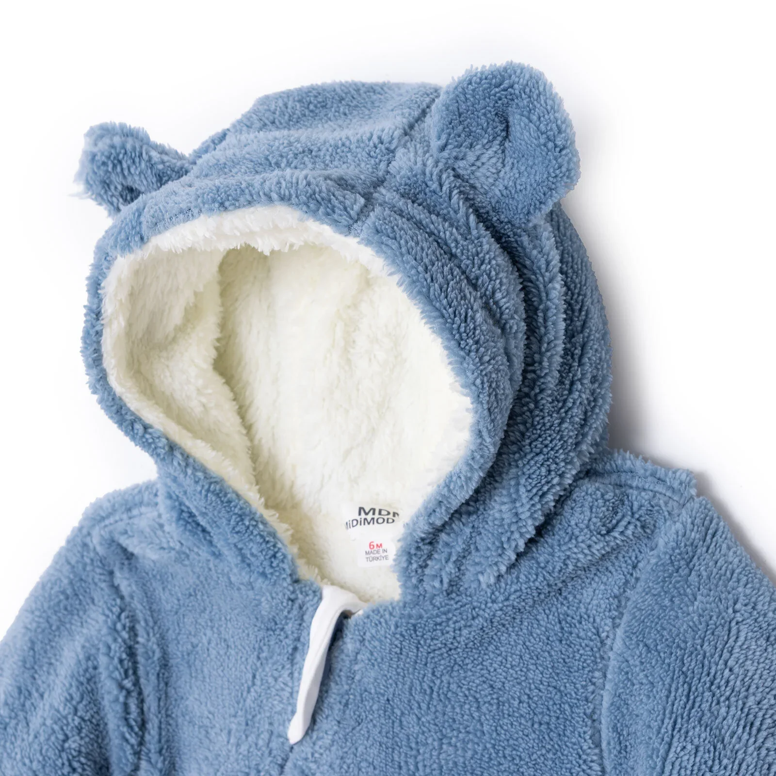 Midimod Newborn Welsoft Footless Jumpsuit - Blue - Image 3