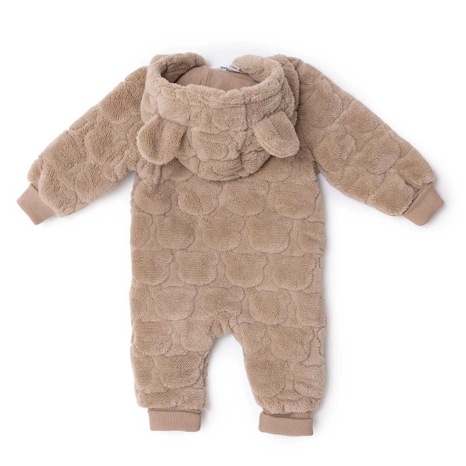 Midimod Newborn Welsoft Footless Jumpsuit - Beige - Image 2