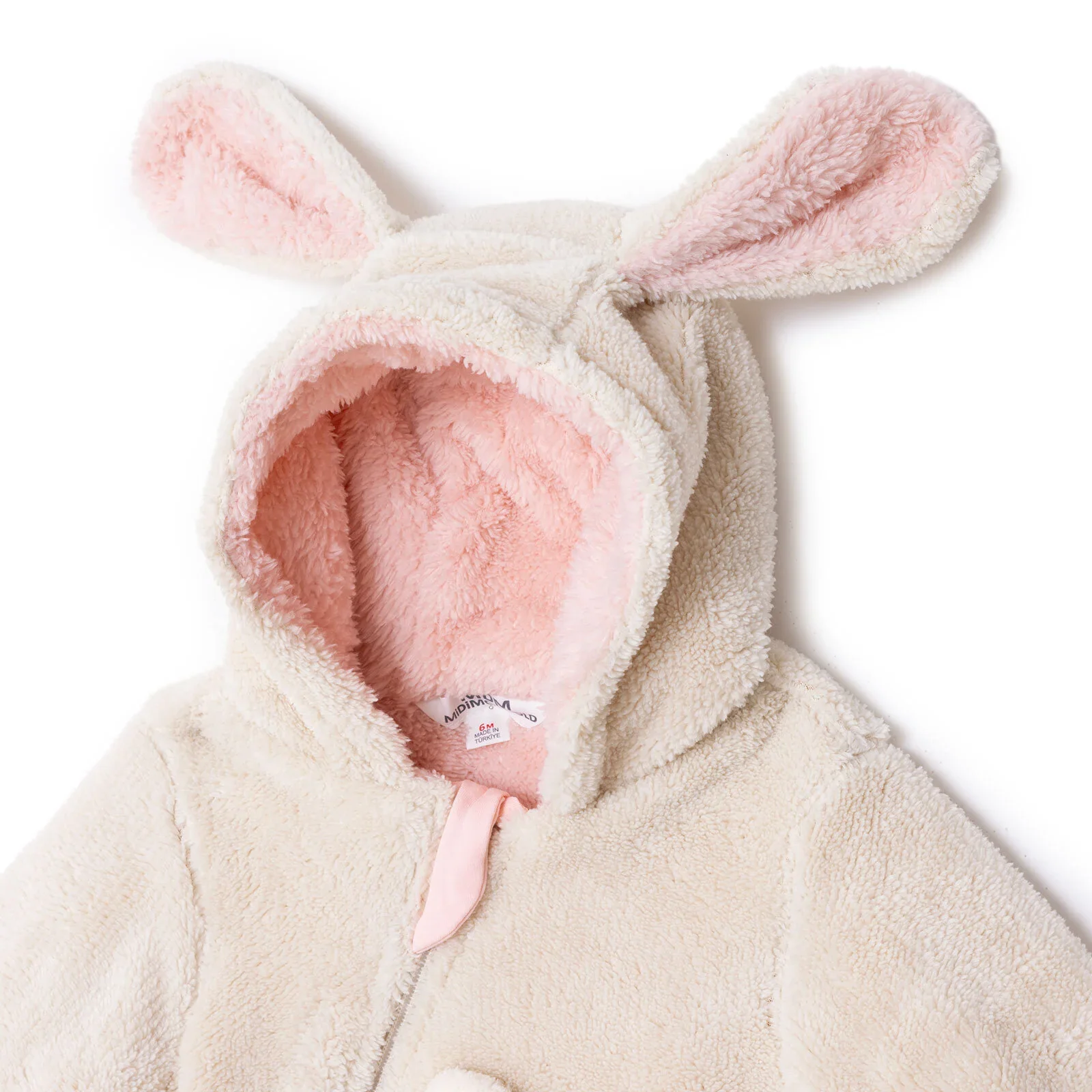 Midimod Newborn Welsoft Footless Jumpsuit - Ecru - Image 3