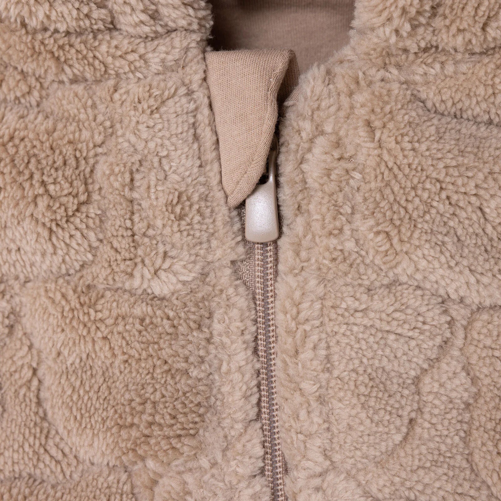 Midimod Newborn Welsoft Footless Jumpsuit - Beige - Image 4