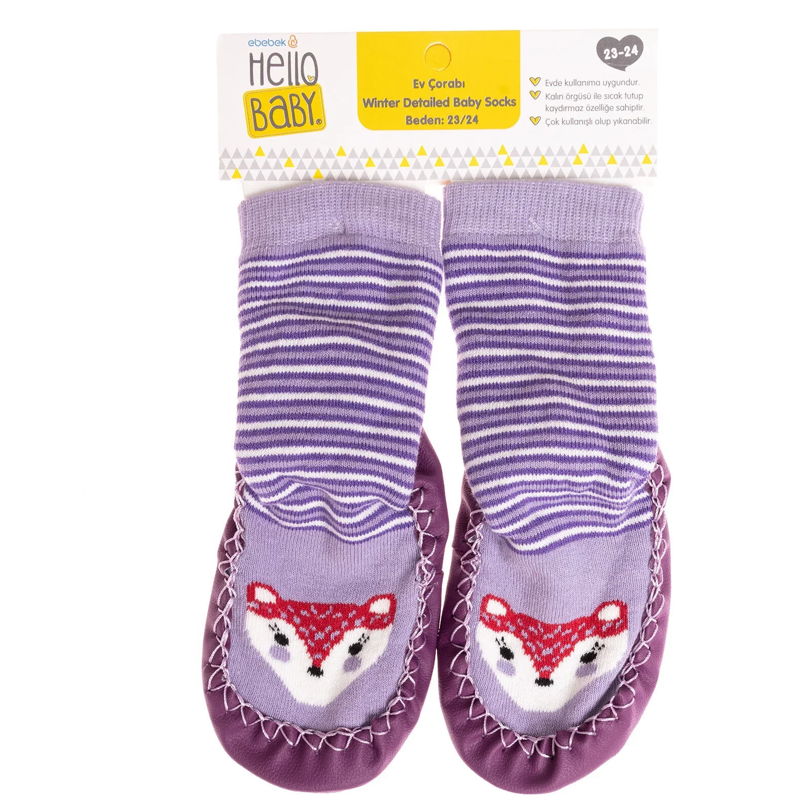 Minissa Baby Girl Pack of 3 Socks - Brown - Image 5