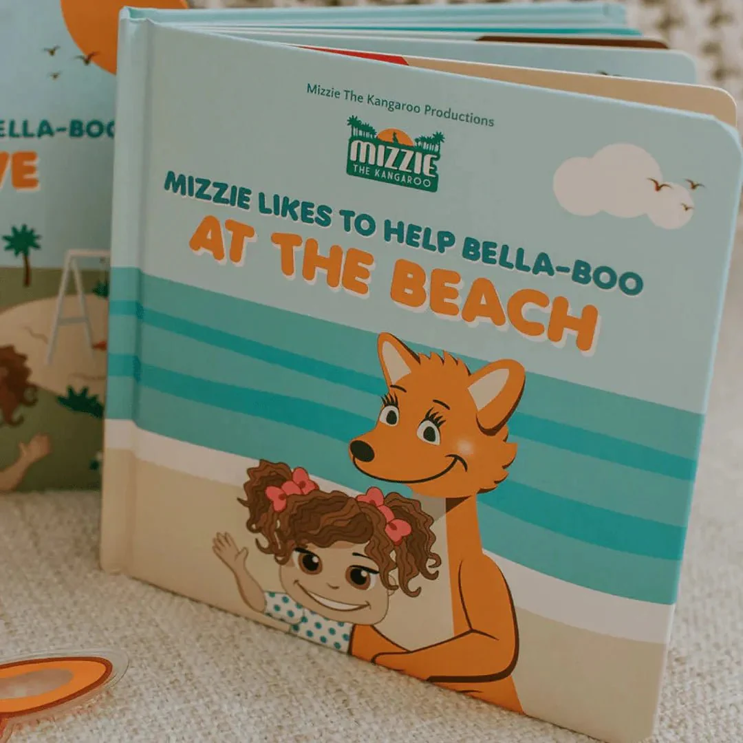 Mizzie the Kangaroo At The Beach Touch & Feel Book - Image 2