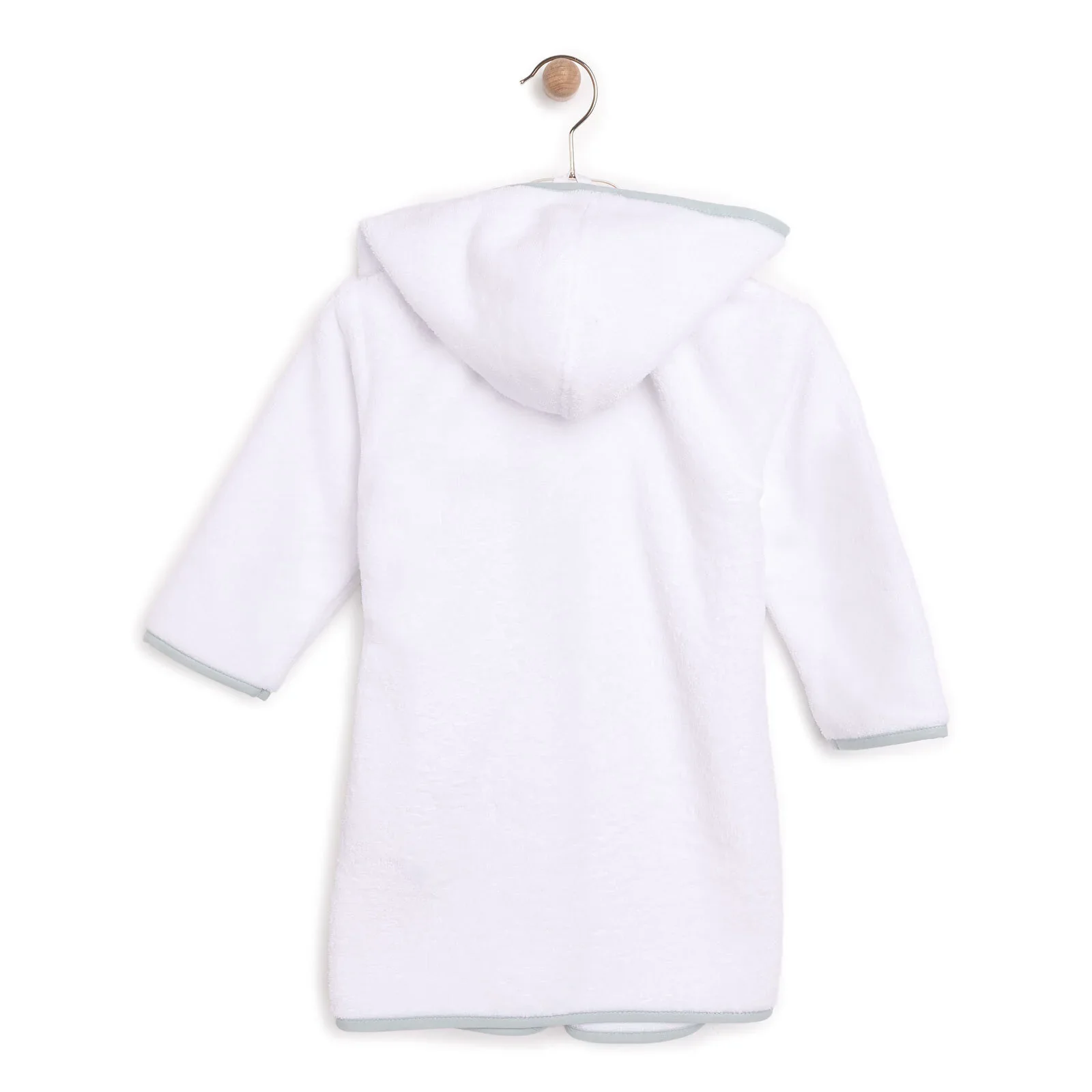 Mollia Boy Baby Bathrobe - White - Image 2