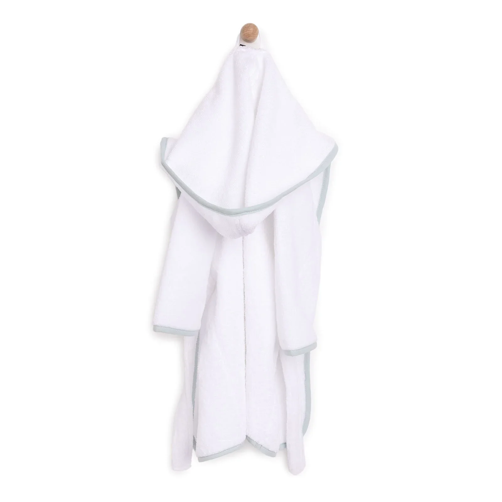 Mollia Boy Baby Bathrobe - White - Image 3