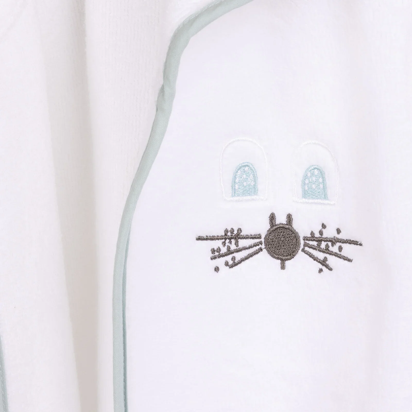 Mollia Boy Baby Bathrobe - White - Image 5