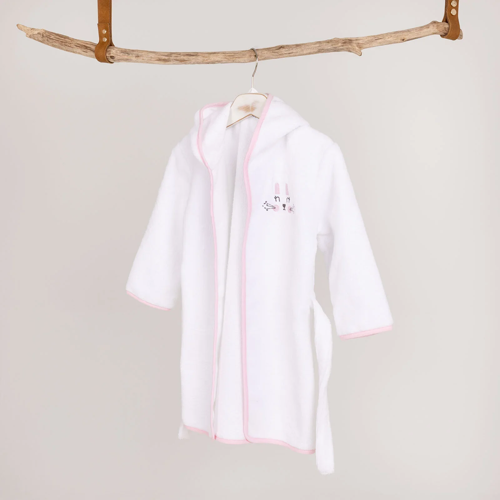 Mollia Girl Baby Bathrobe - White - Image 3