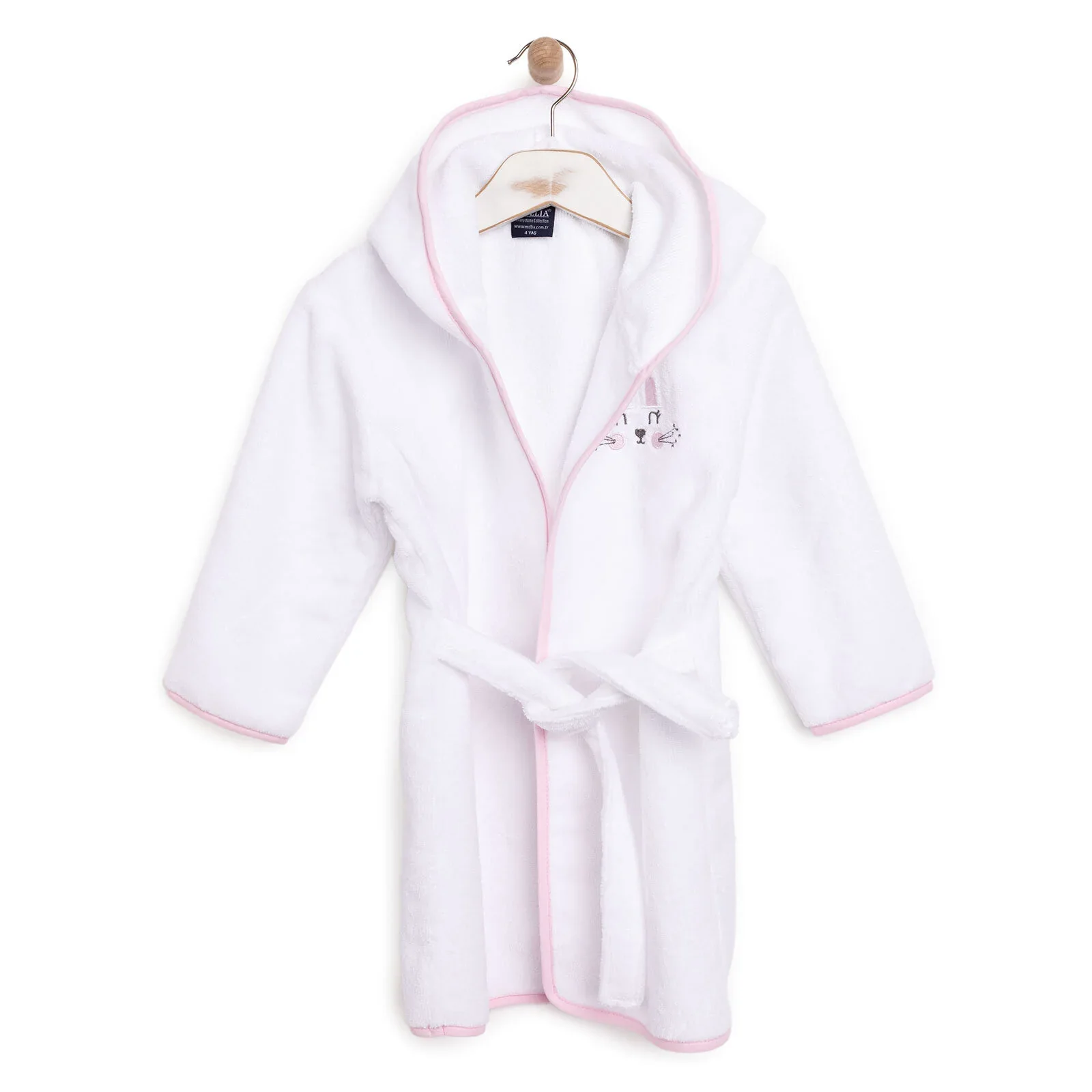 Mollia Girl Baby Bathrobe - White - Image 6