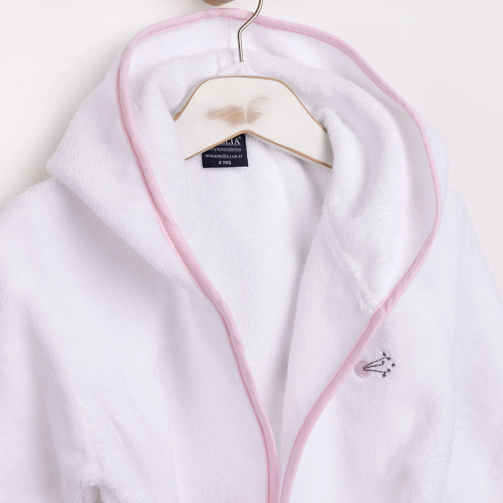 Mollia Girl Baby Bathrobe - White - Image 7
