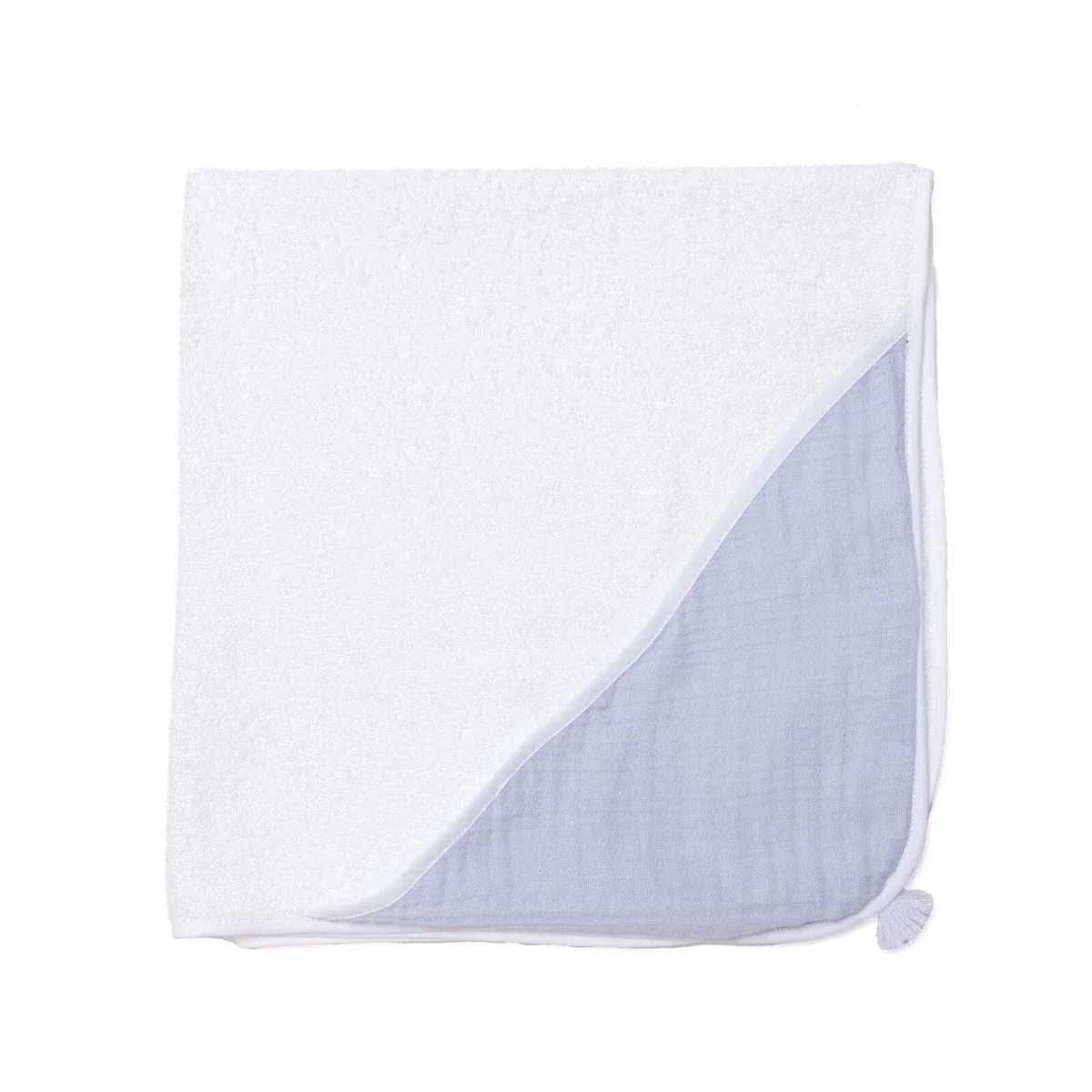 Mollia Unisex Muslin Baby Towel 75x75 cm - Grey - Image 4
