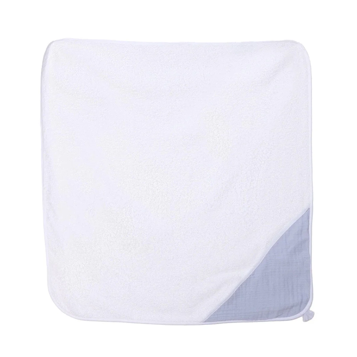 Mollia Unisex Muslin Baby Towel 75x75 cm - Grey - Image 8
